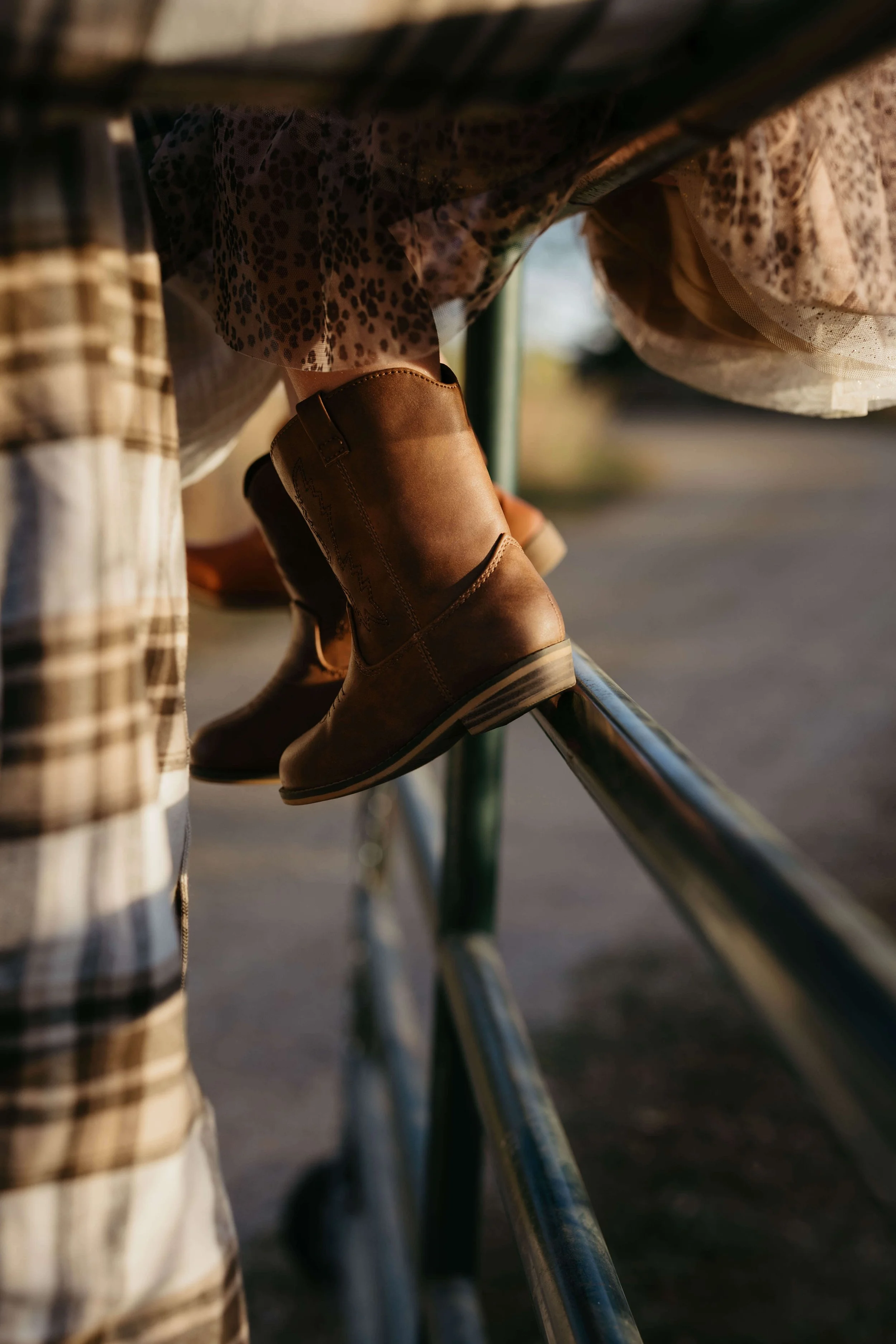 Family during family photos at Good Earth State Park at sunset during the summer. Photographed by Jenna Heckel.