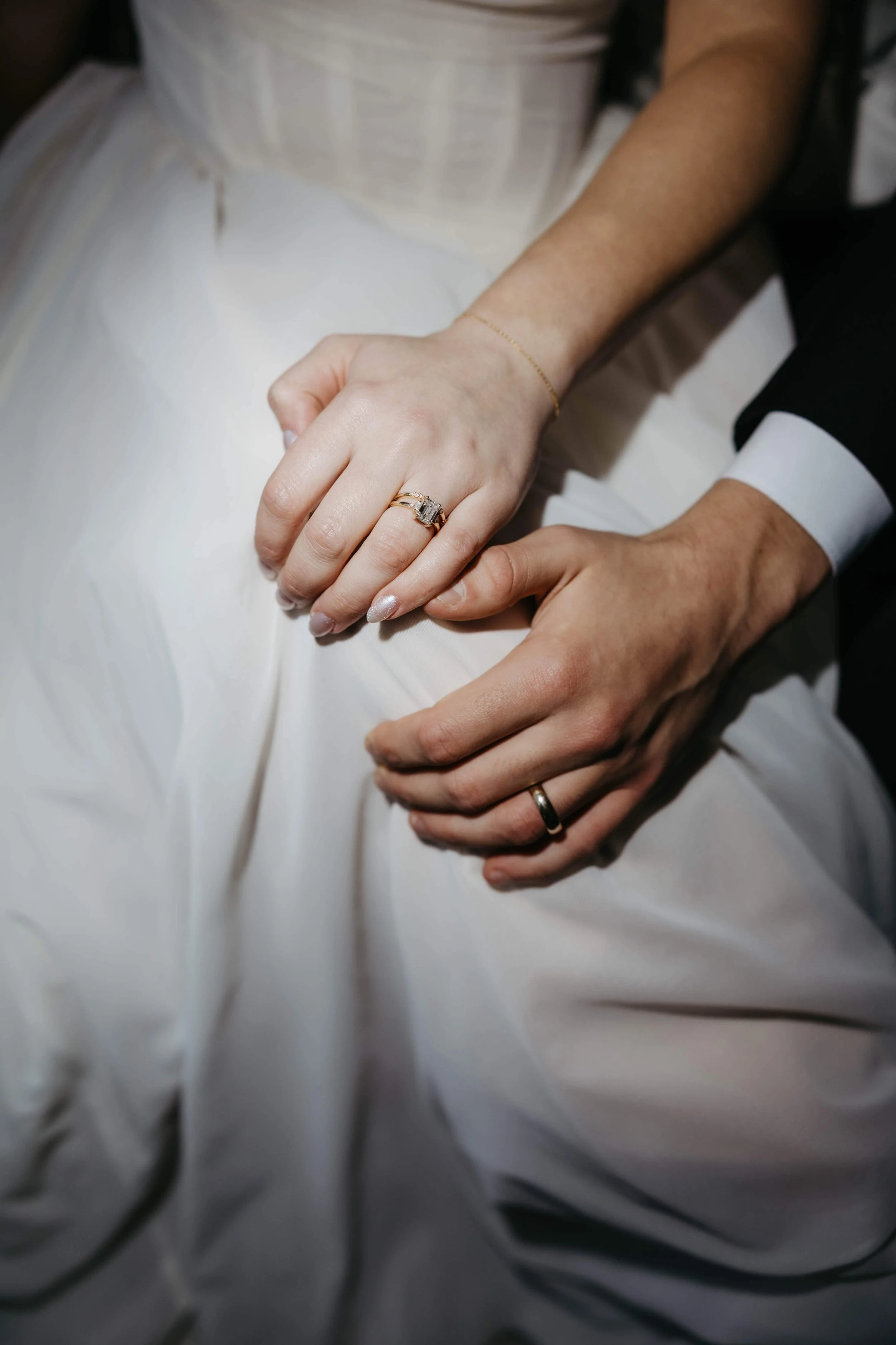 Couple doing direct flash portraits at The Atrium in Sioux Falls, South Dakota.