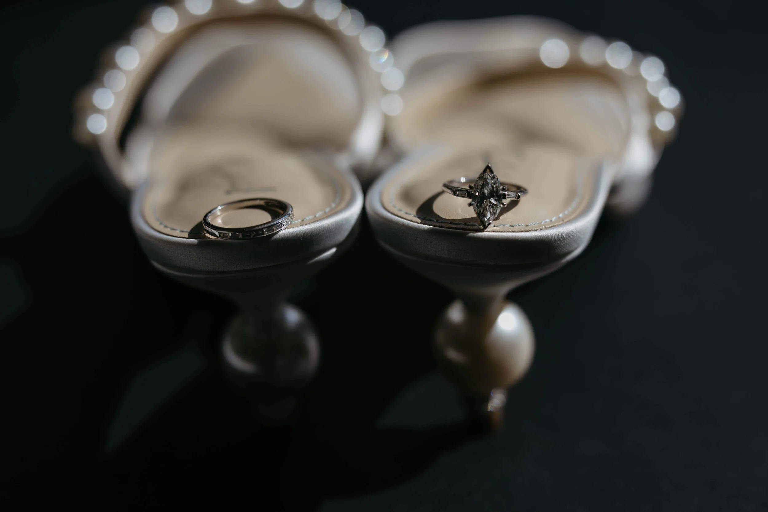 Ring and shoe detail photos at the Atrium in Sioux Falls, SD. Photographed by Jenna Heckel Photography.