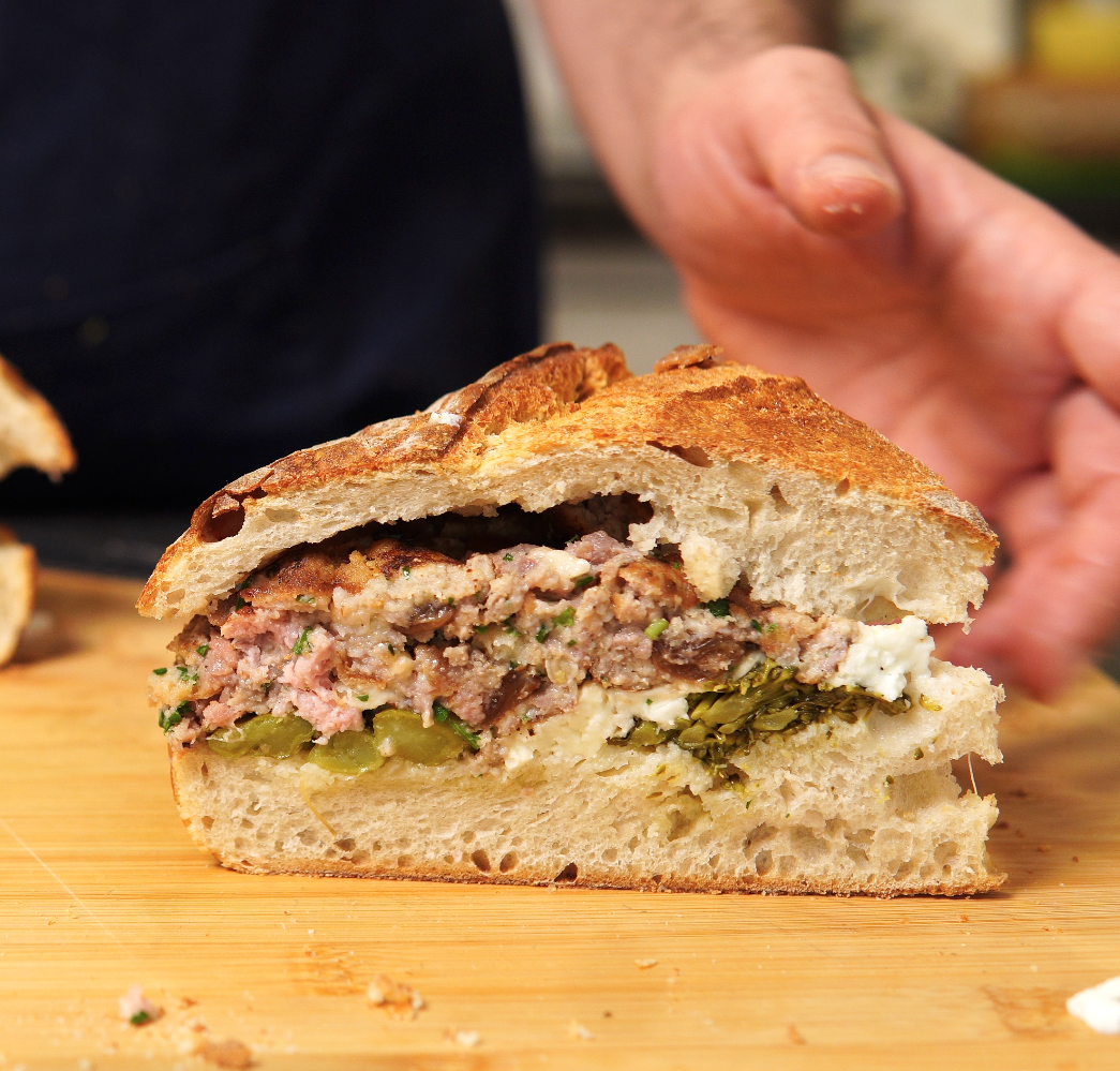 finished meatball sub