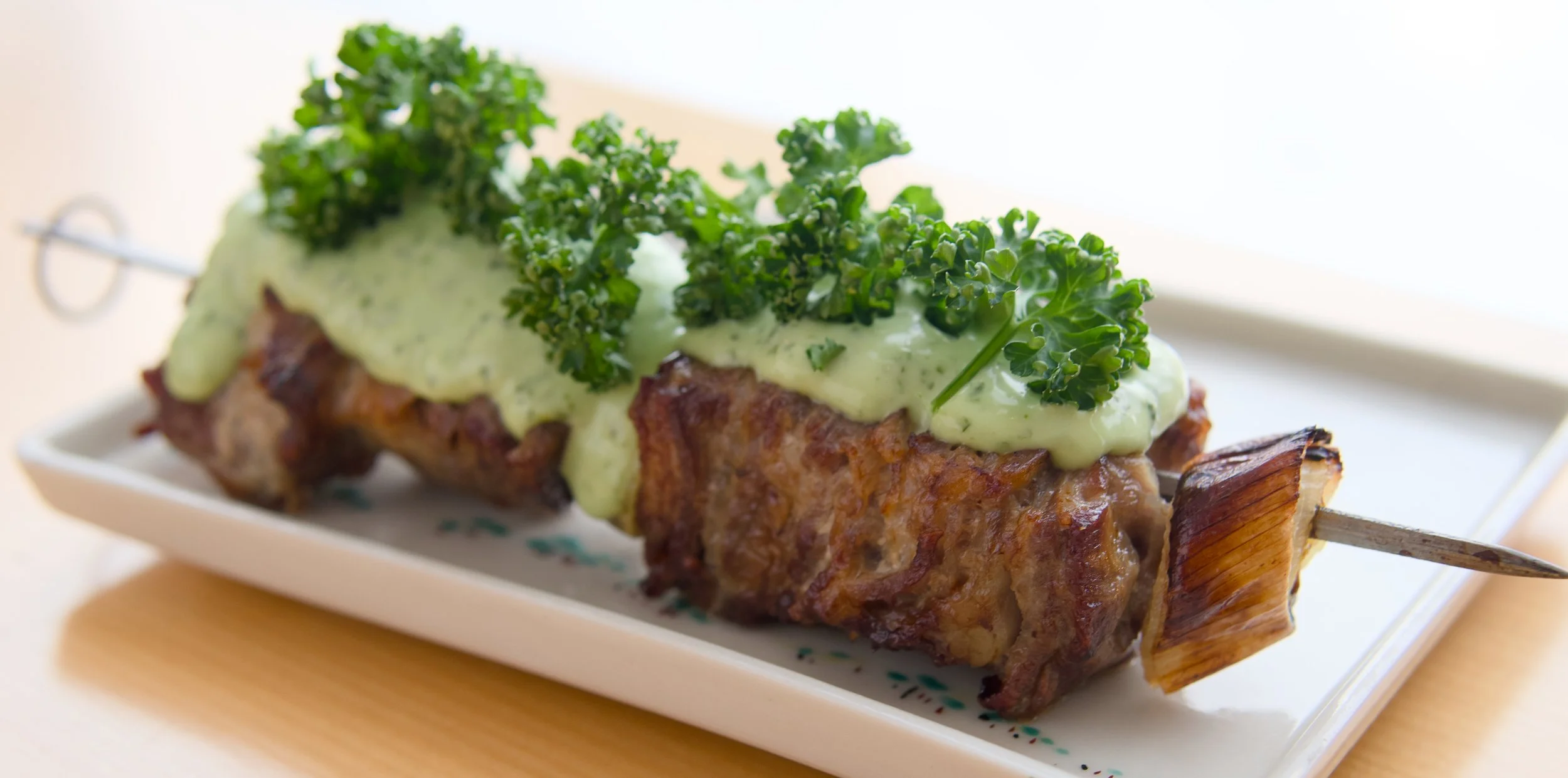 beef and bacon yakitori japanese