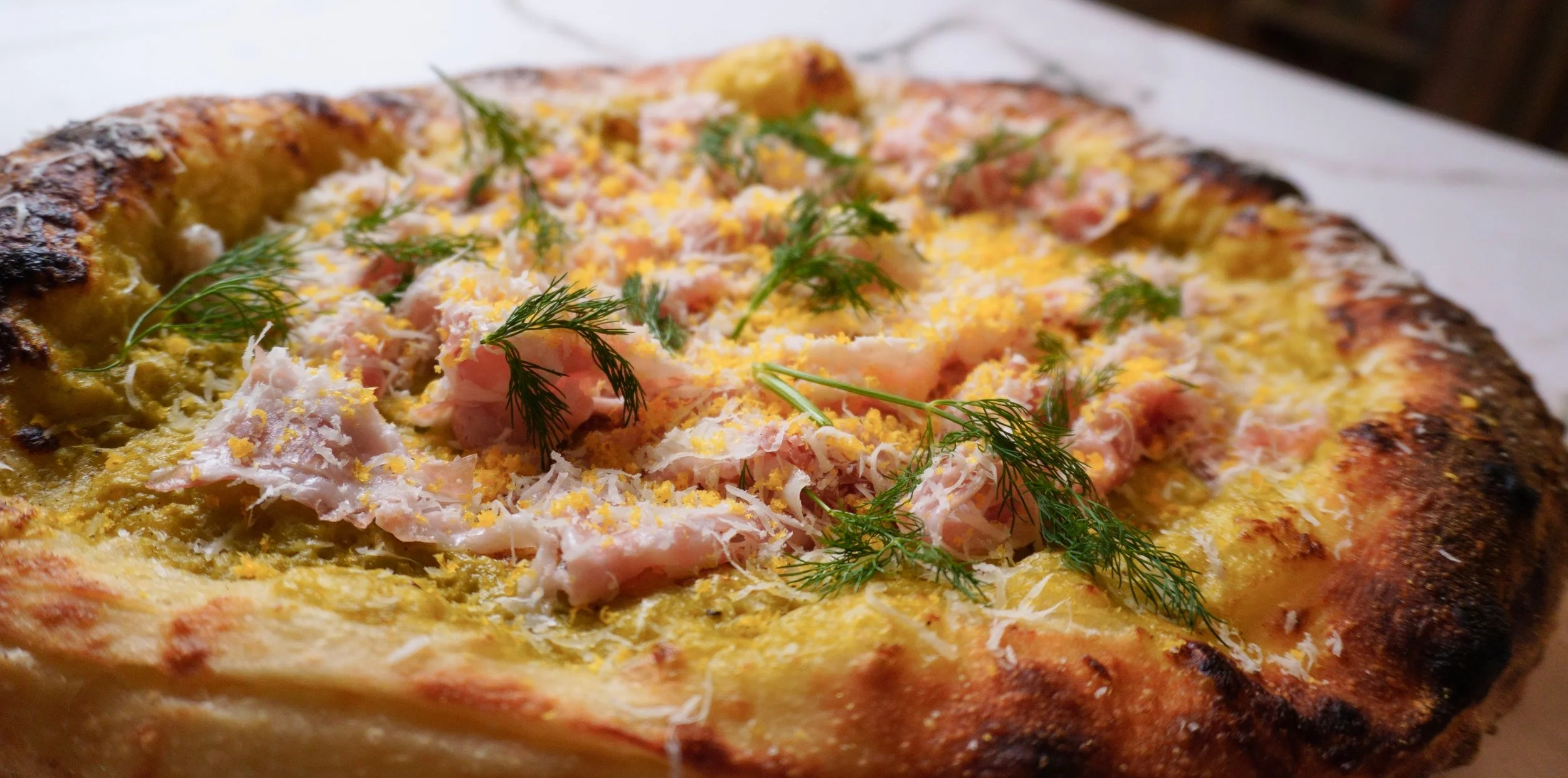 pizza pancetta asparagus