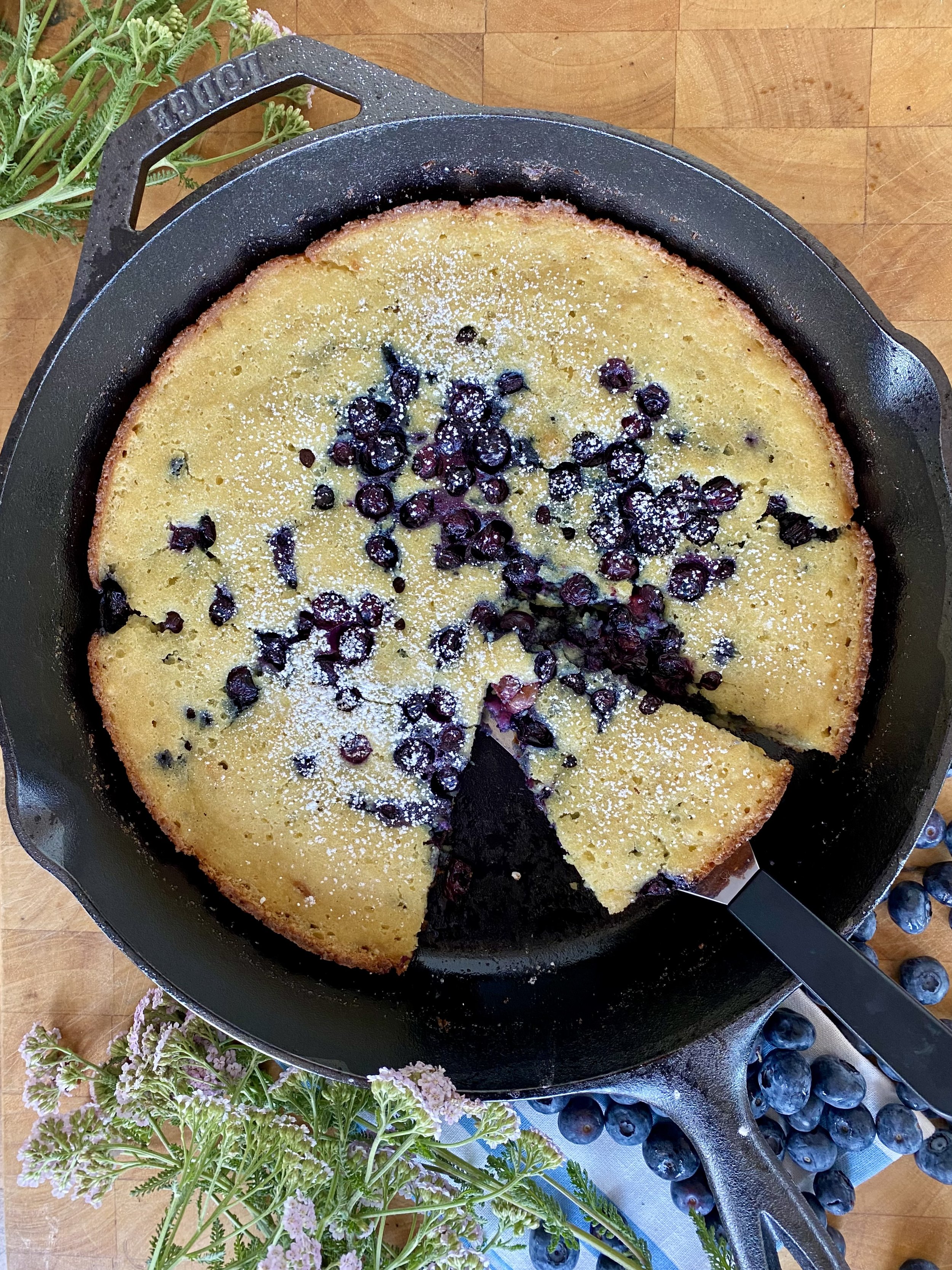 Skillet Blueberry Pancake