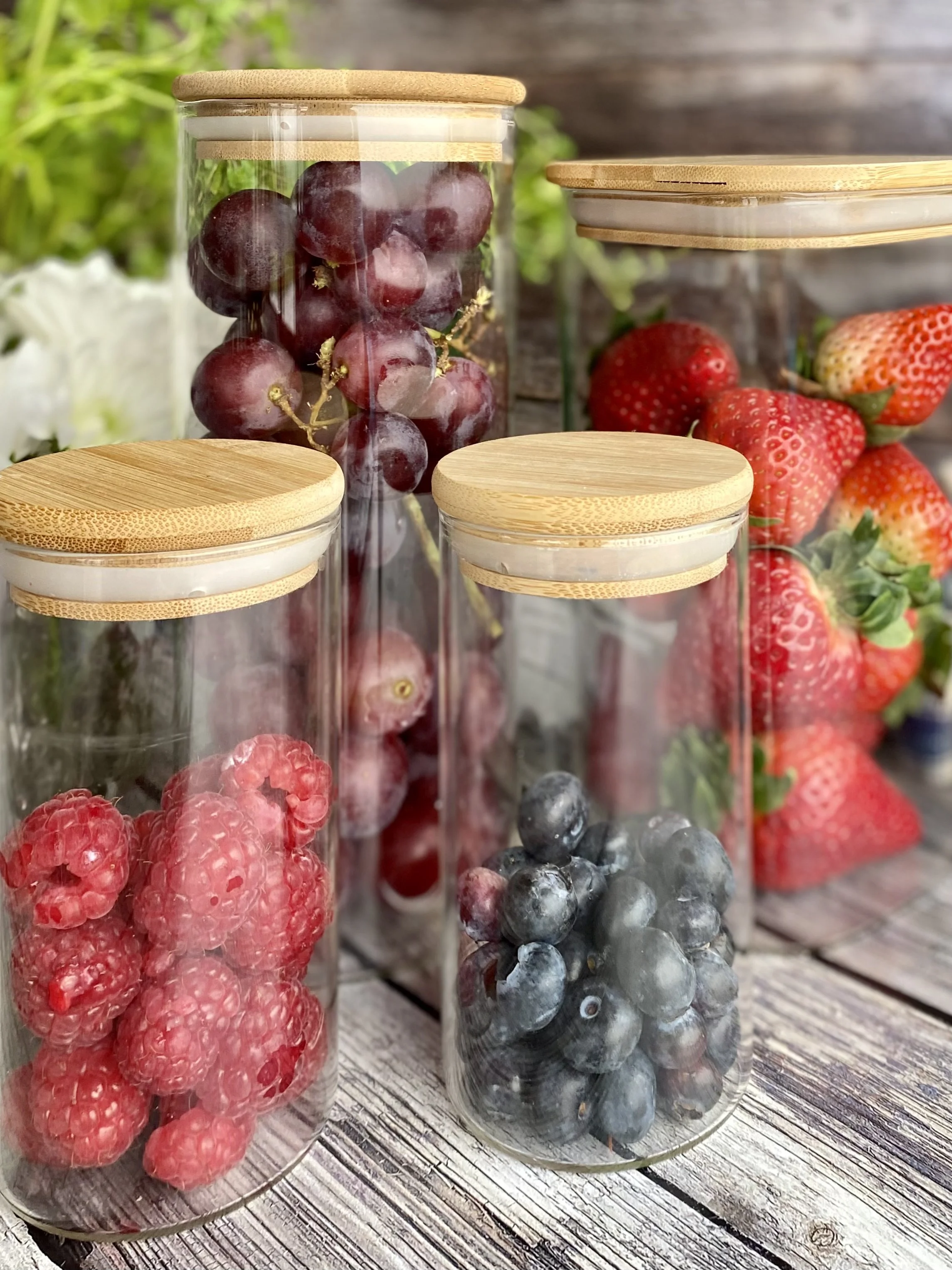 Storing Fresh Berries, Grapes &amp; Cherries in Glass Jars