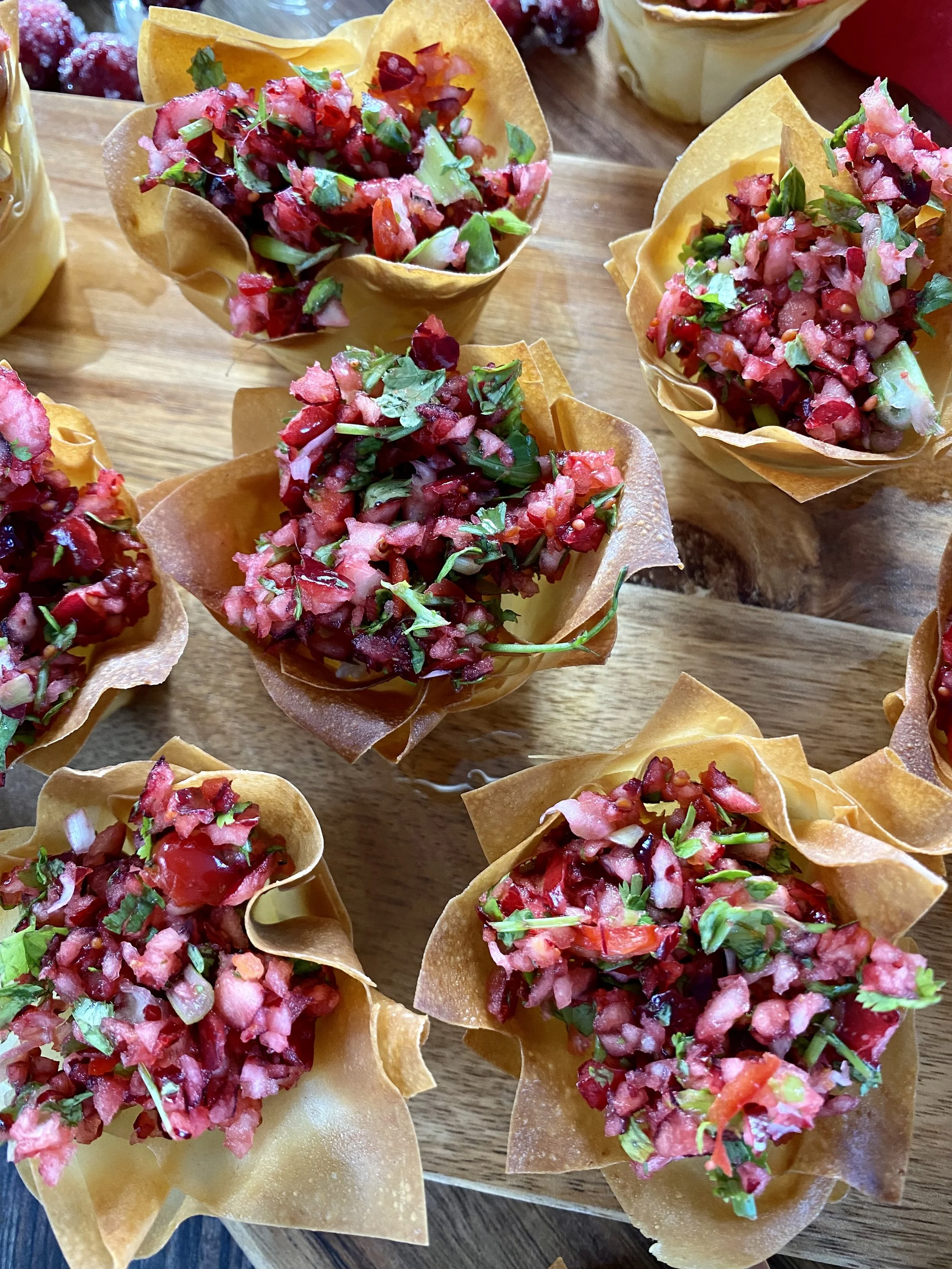 Cranberry Salsa in Phyllo Cups
