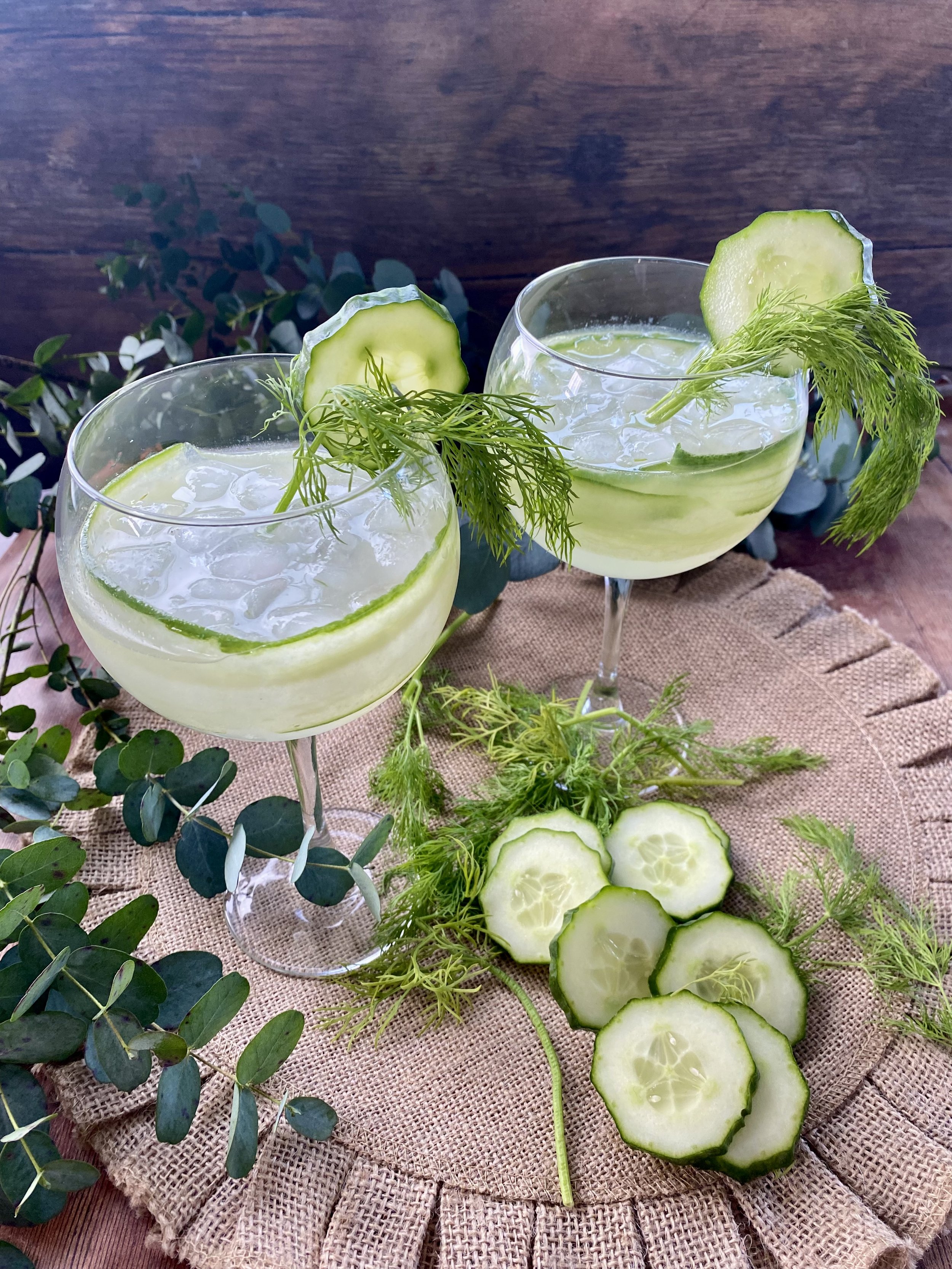 Gin Cucumber Dill Cocktail Pitcher Style