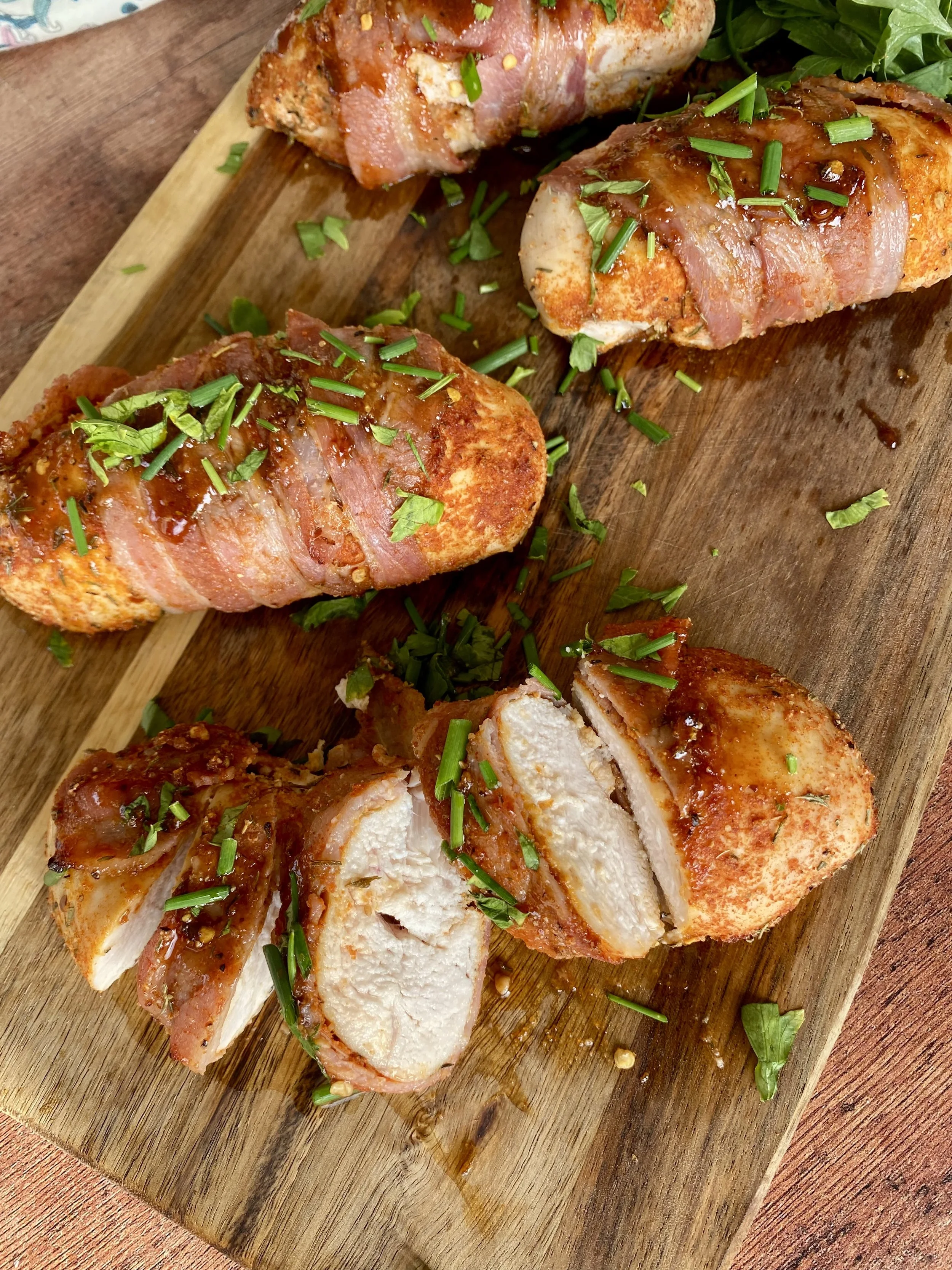 Spiced Bacon Wrapped Chicken Breasts