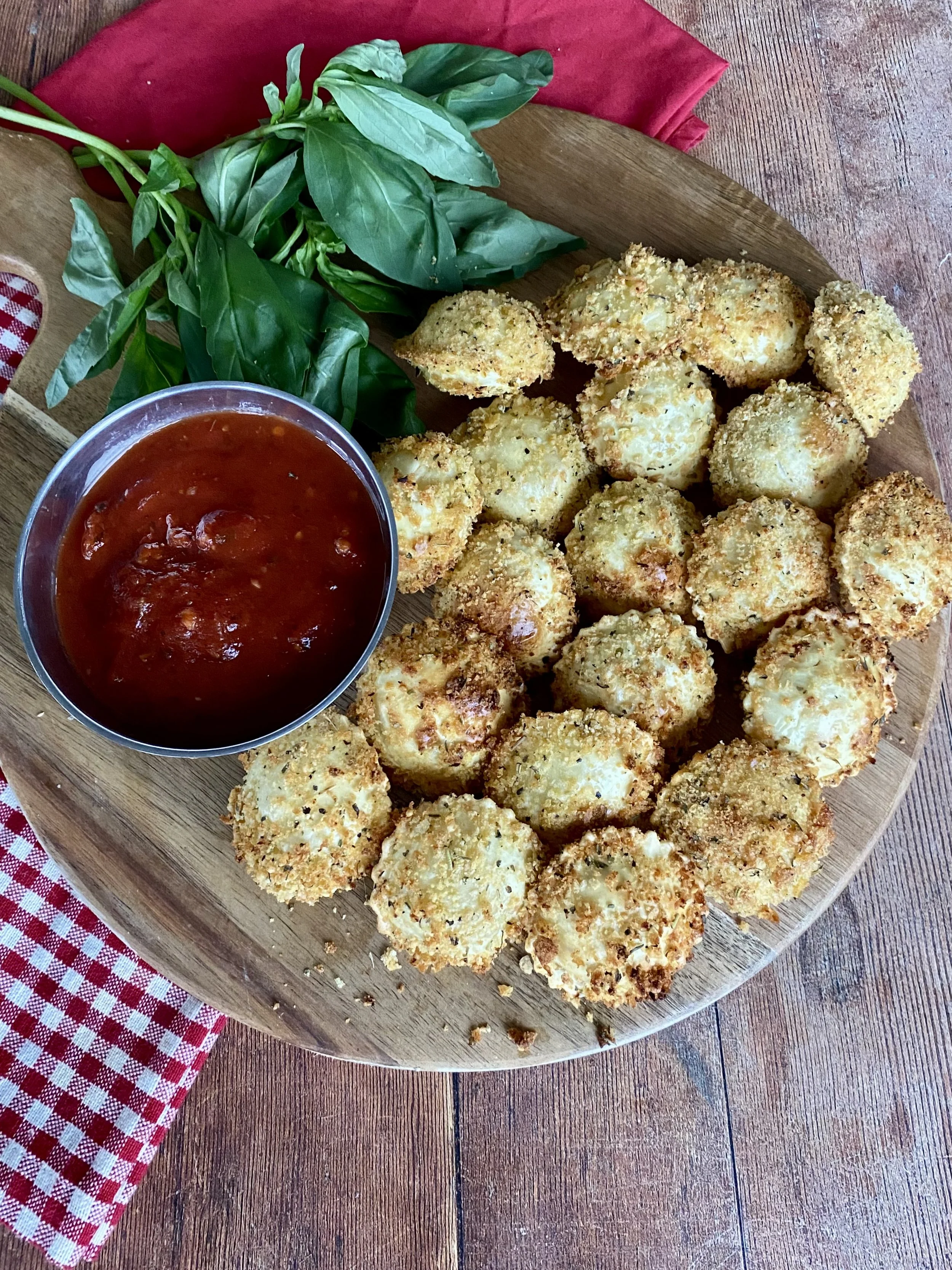 Oven Baked Crispy Raviolis 