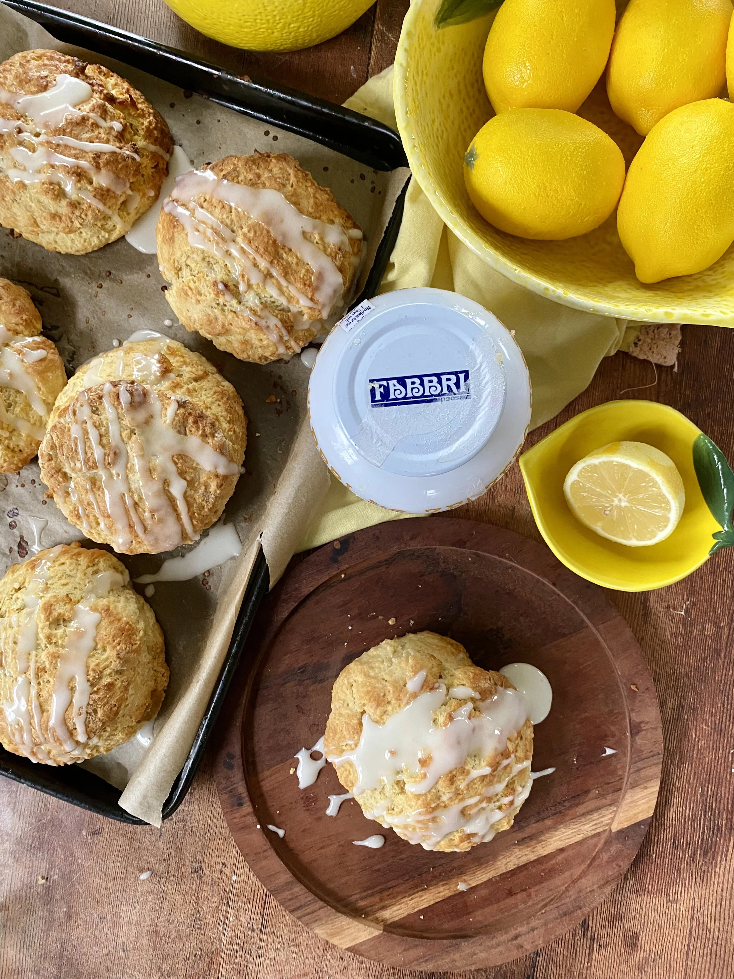 Fabbri Candied Ginger and Lemon Scones