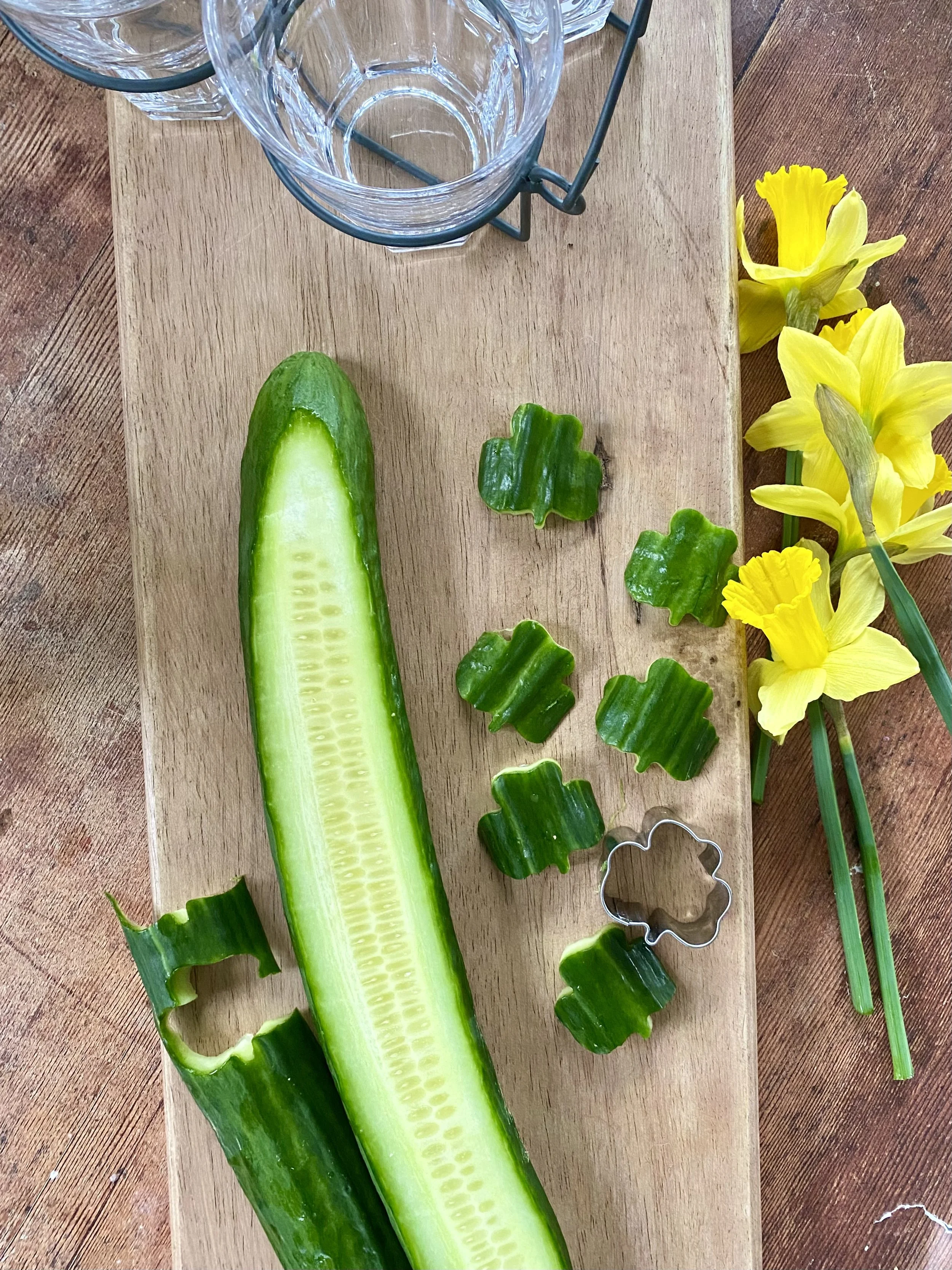 Shamrock Cucumber Garnish