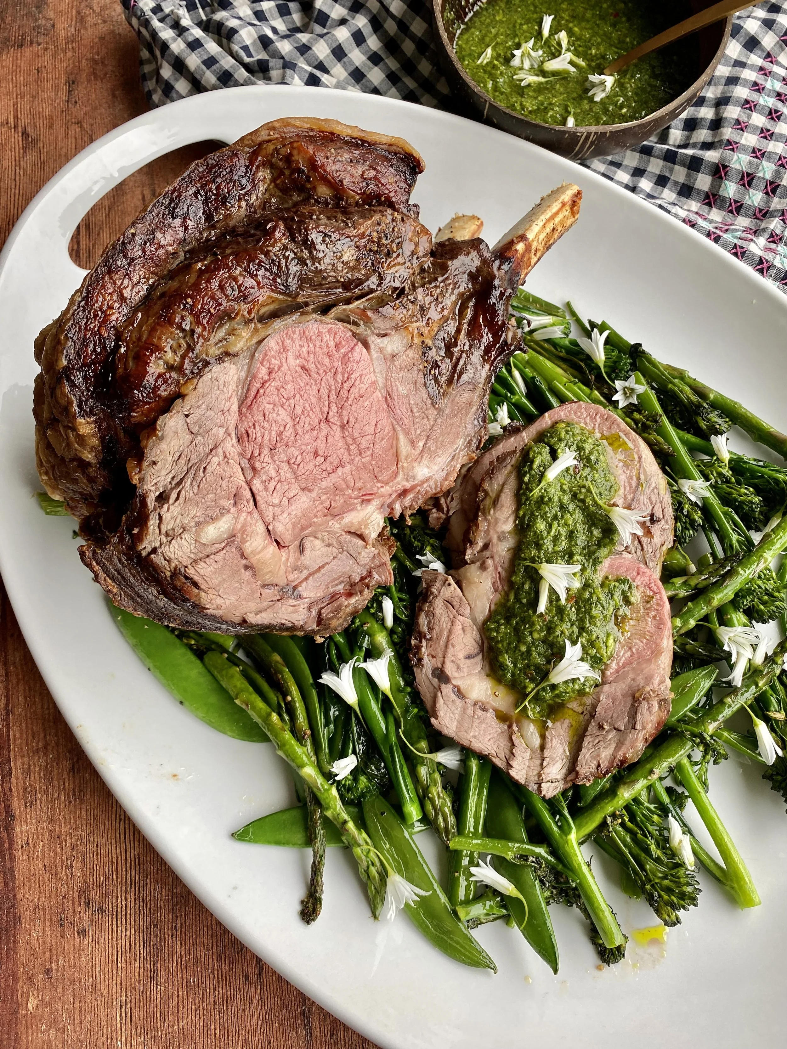 Prime Rib with Chimichurri Sauce