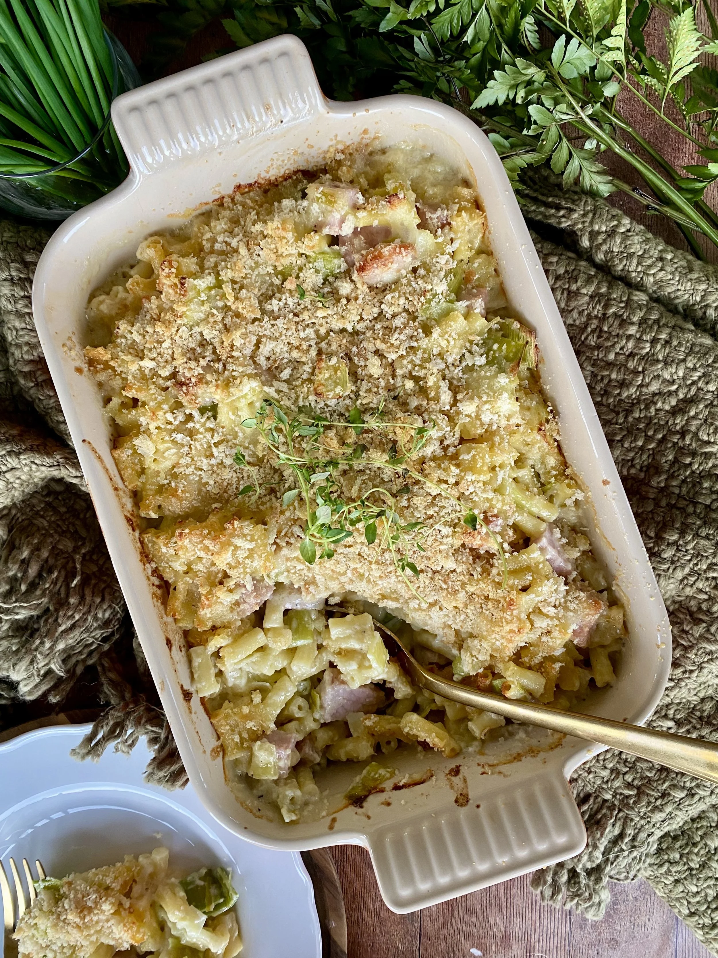 Leftover Ham Macaroni and Cheese