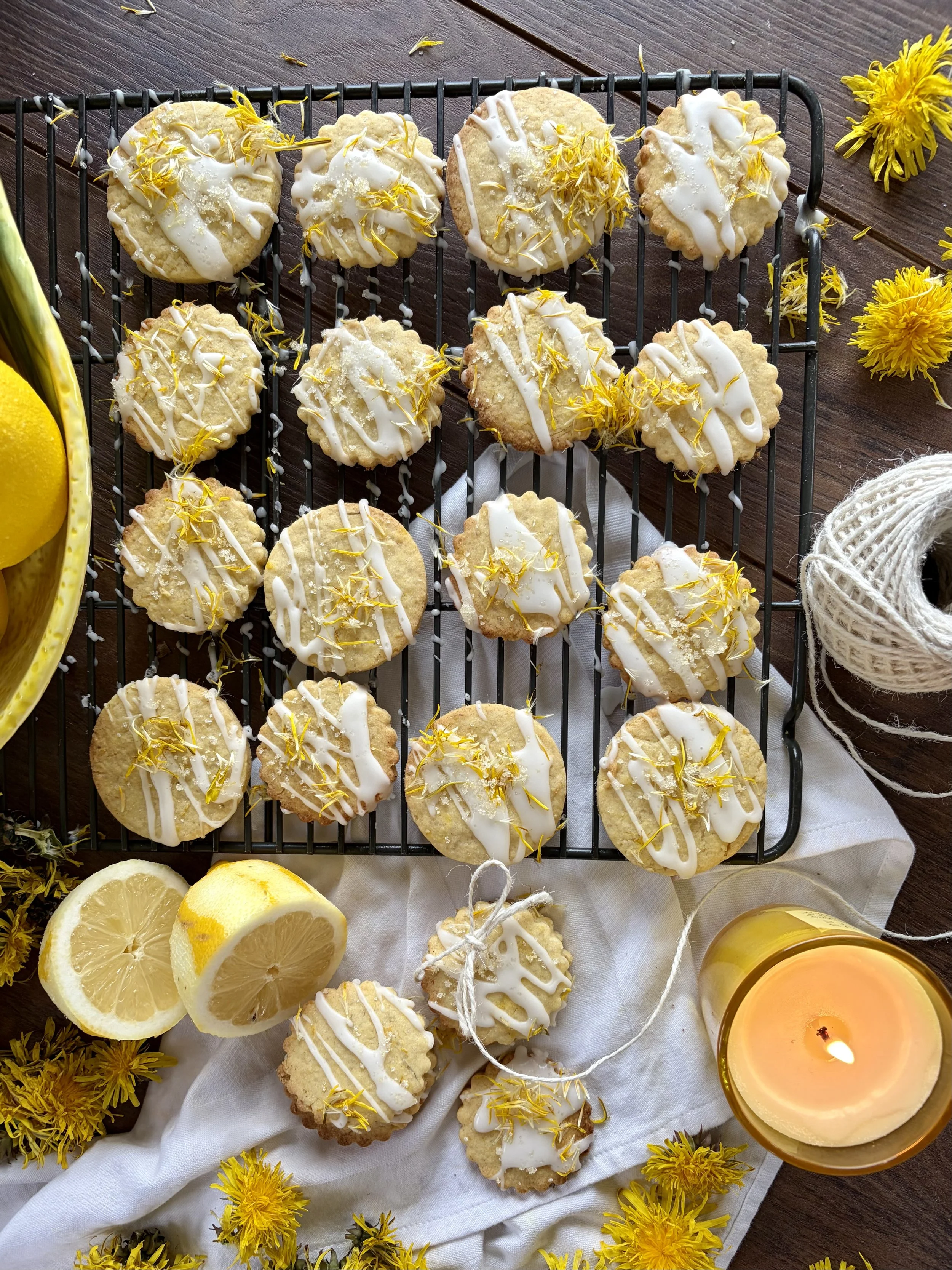Dandelion Lemon Cookies