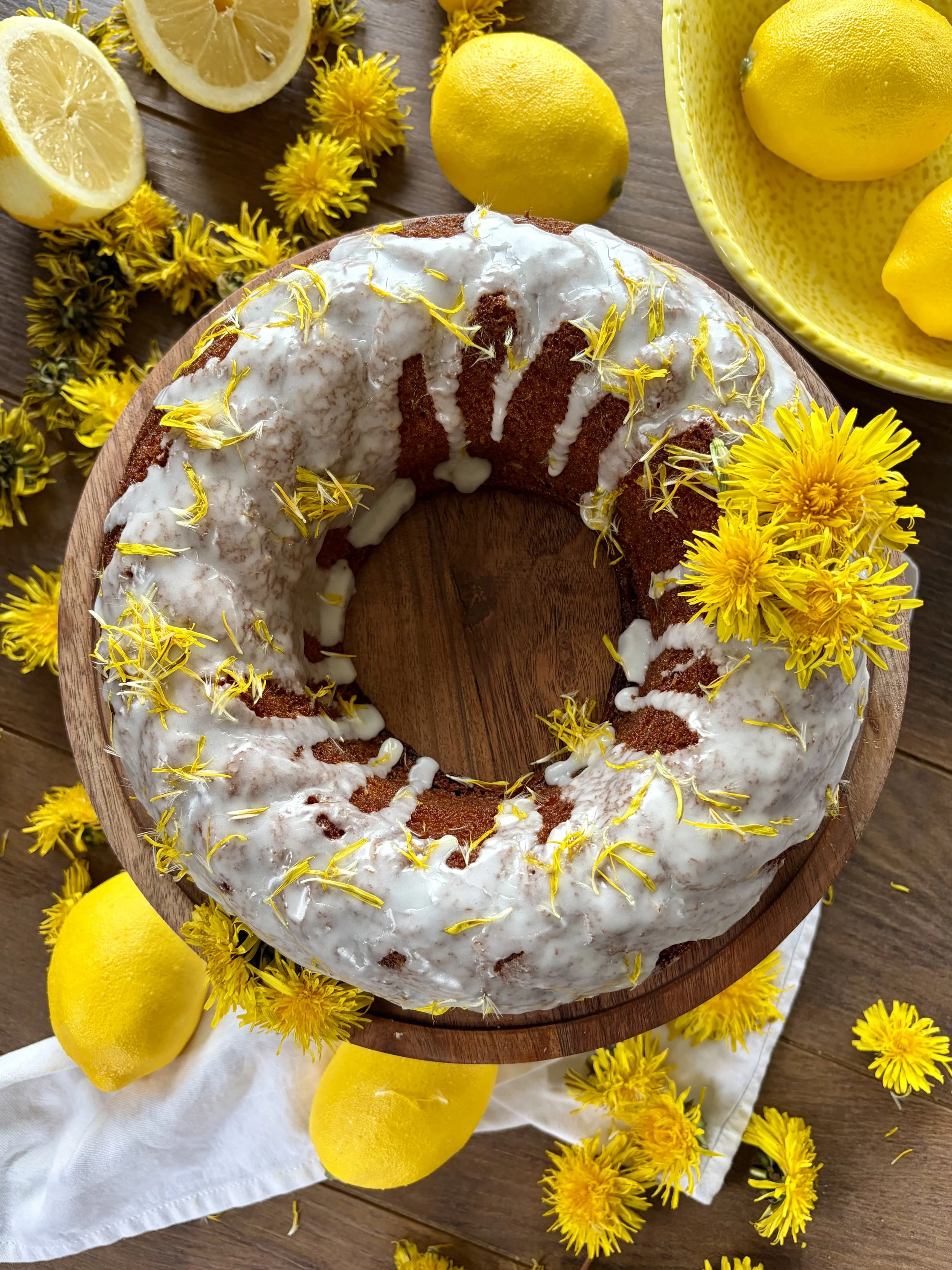 Dandelion Lemon Bundt Cake