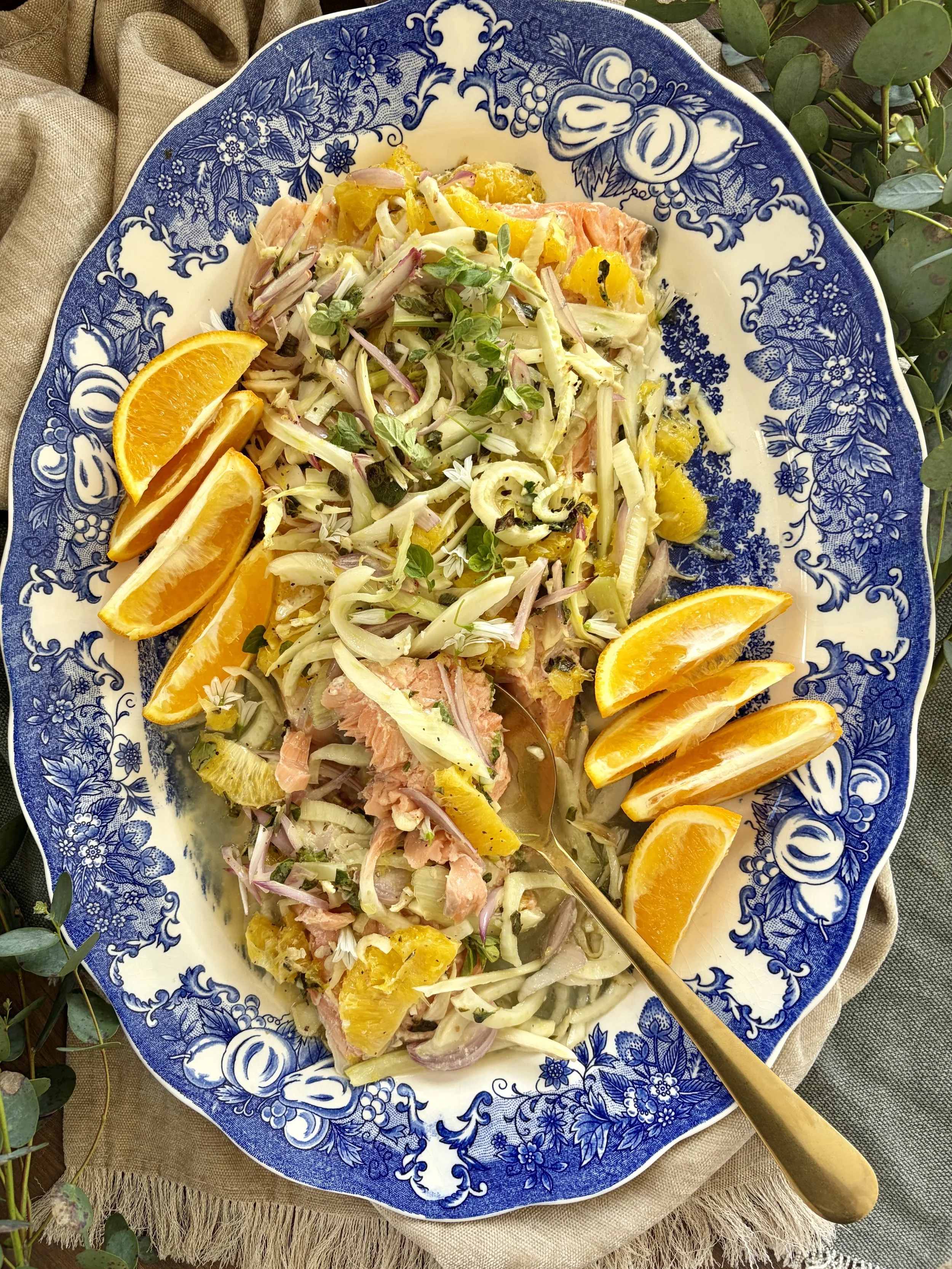 Slow Roasted Salmon with Orange and Fennel