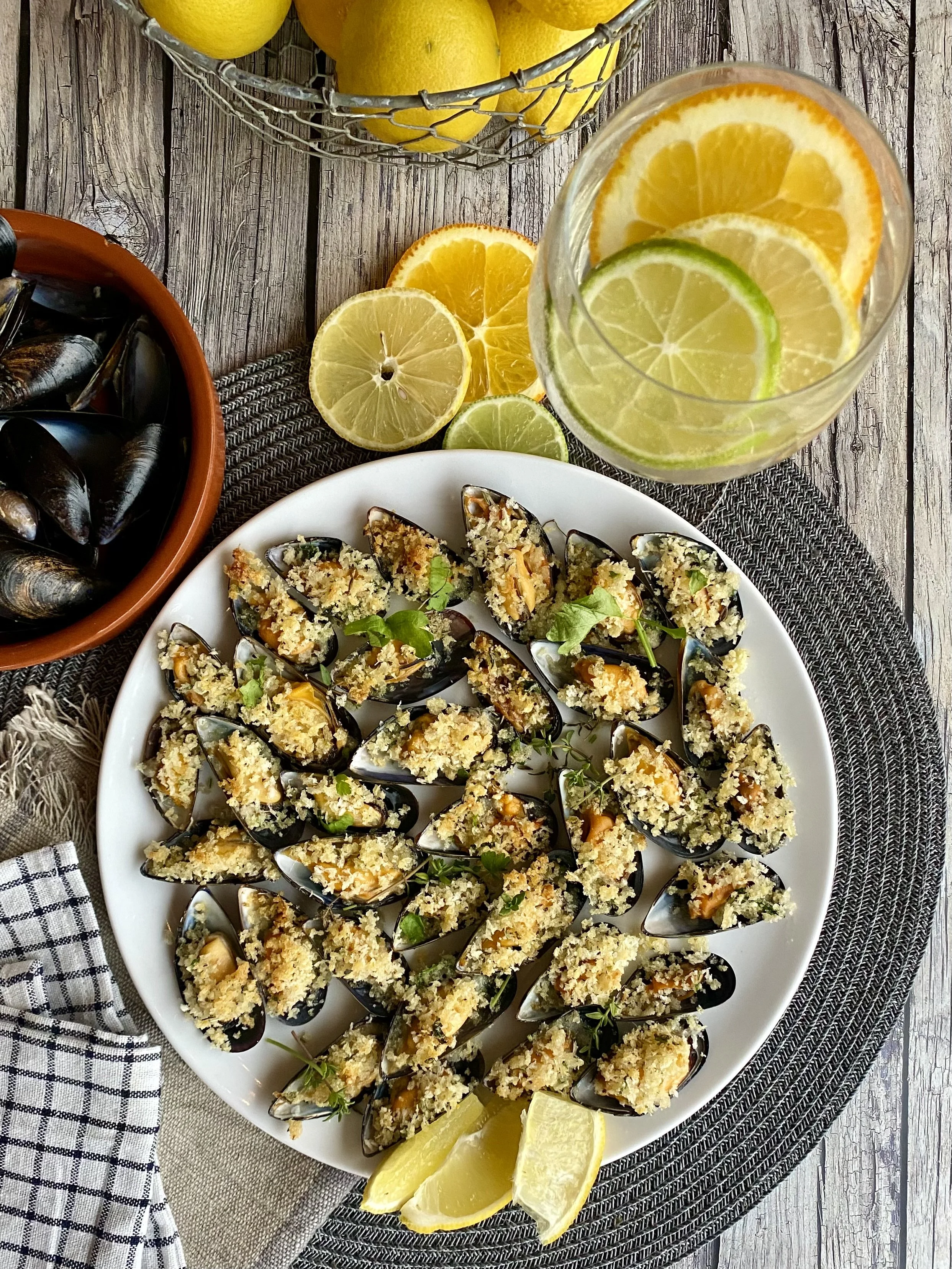 Mussels Au Gratin 
