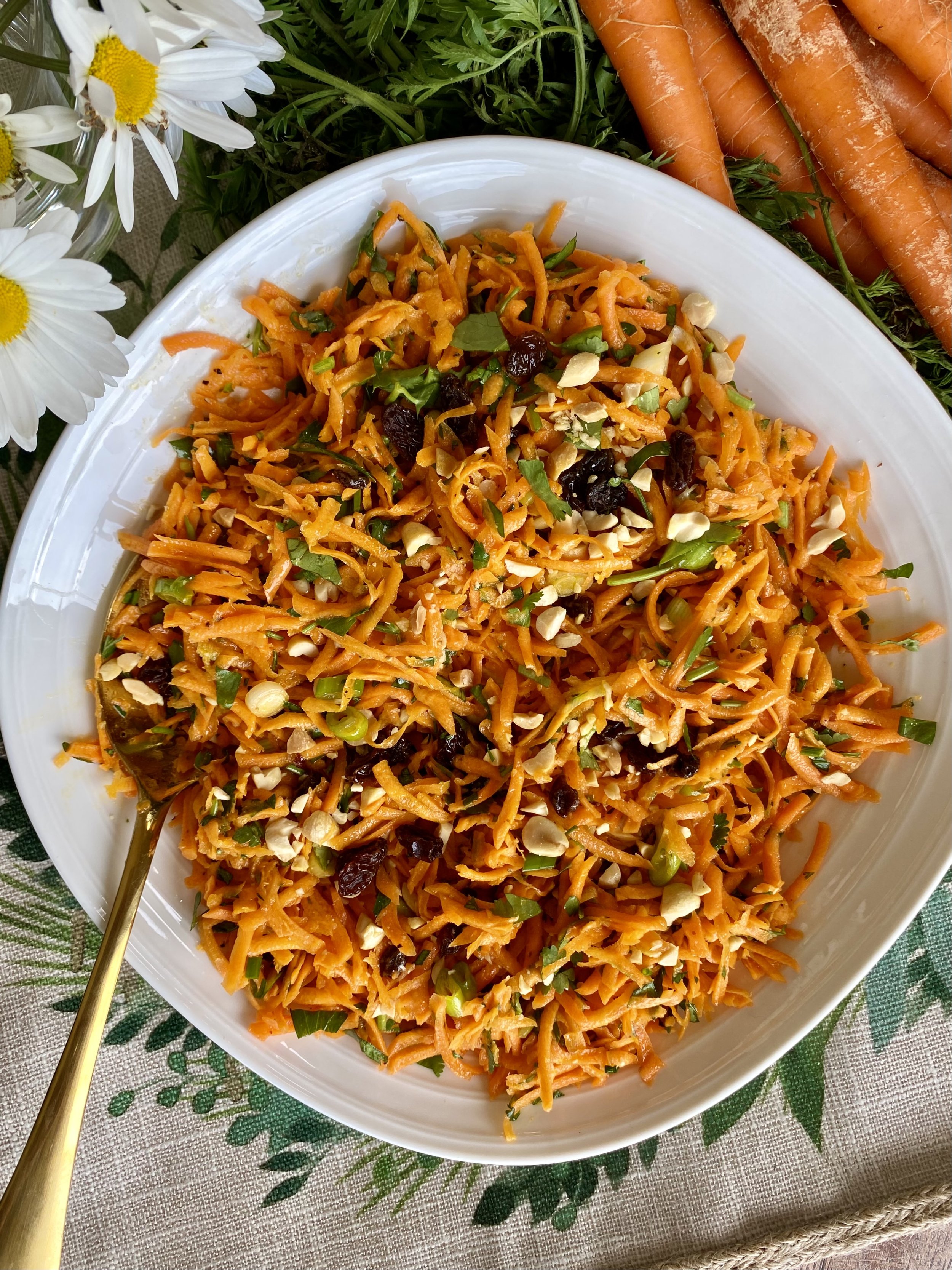 Carrot, Peanut, Raisin Salad