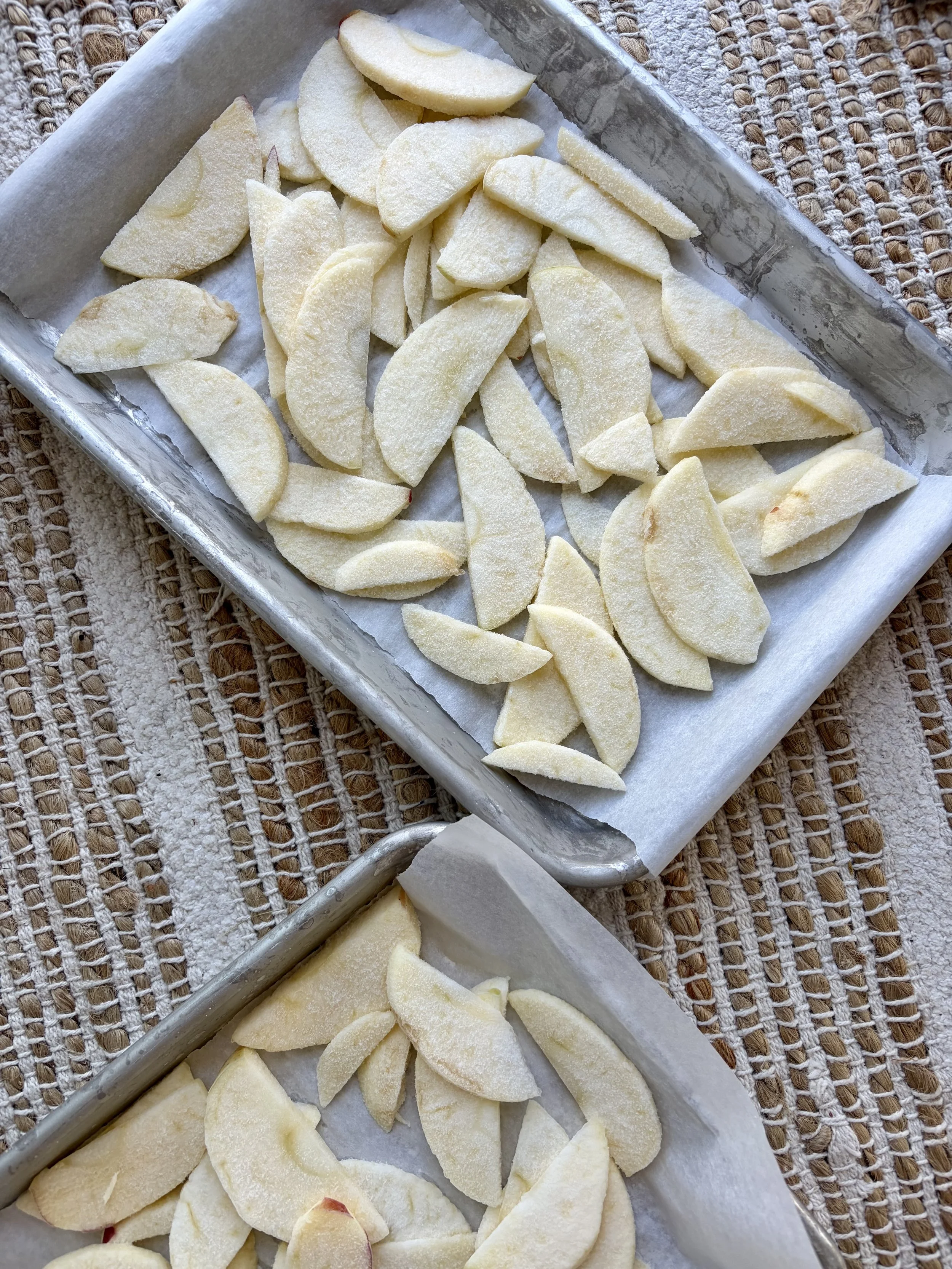 Freezing Apple Slices