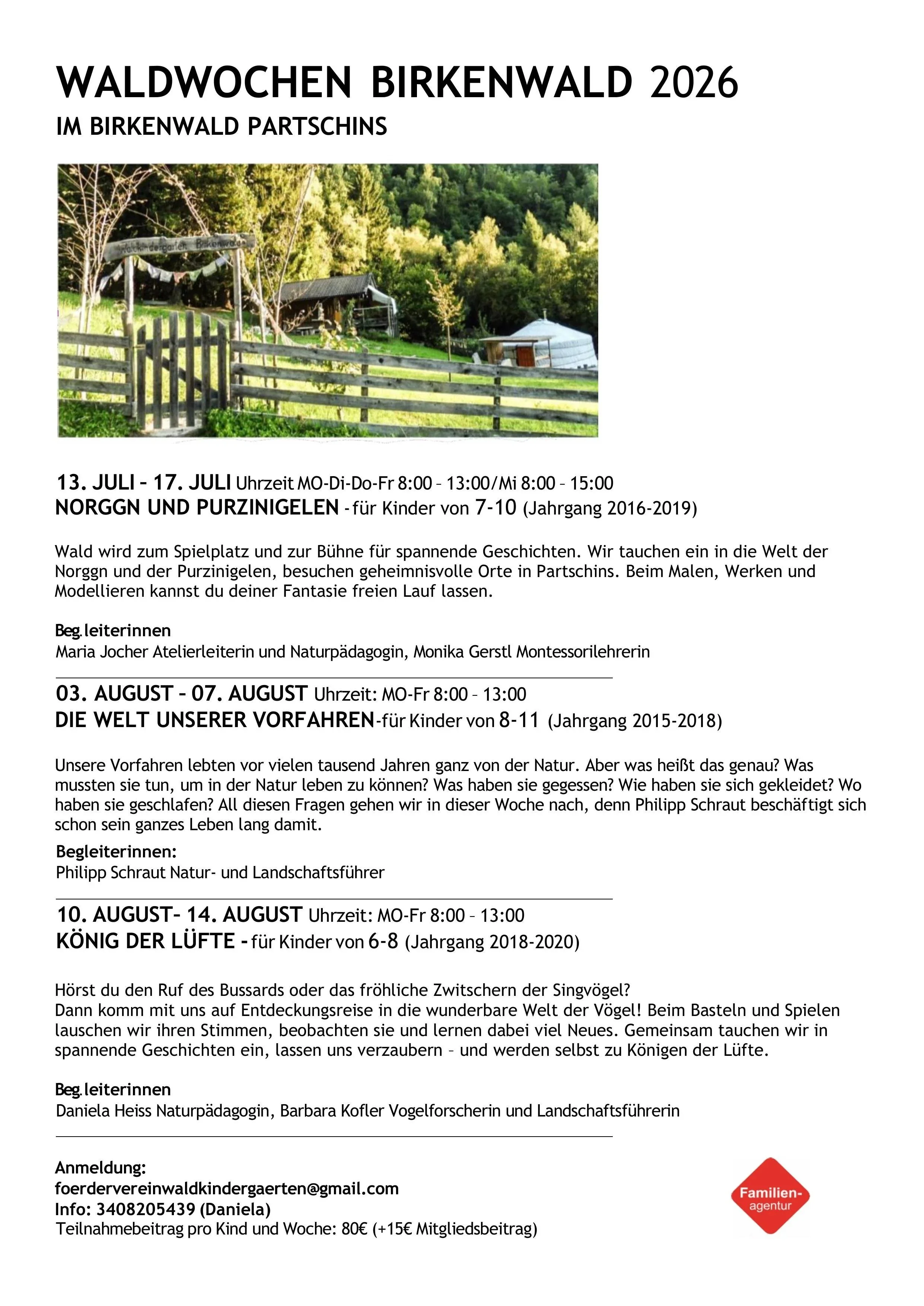 Waldwochen Birkenwald 2026 