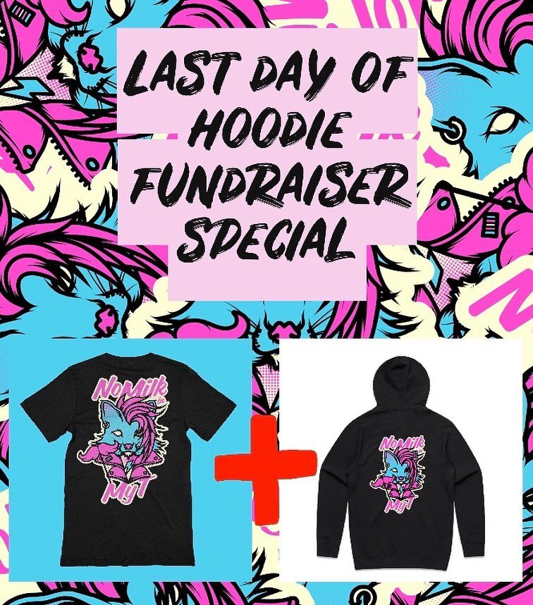 Through all of your No Milk Fox 🦊 purchases you&rsquo;ve just gotten Nyx 75% of their way to top surgery. 
Help push them the final quarter by buying a hoodie set (LAST DAY TODAY!)
Together we have made a community of support for our trans and non-b