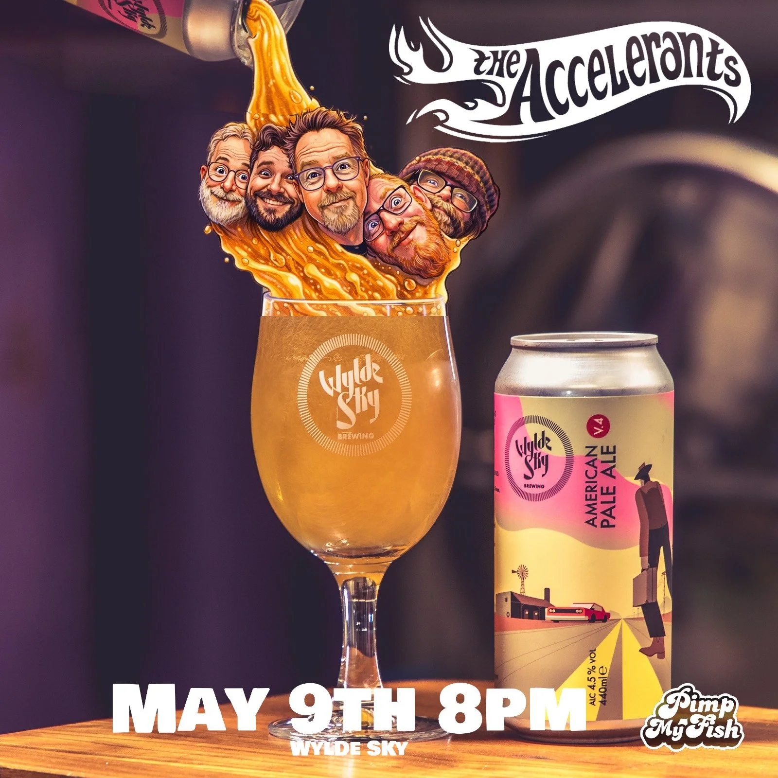 Taproom Open | LIVE MUSIC FROM THE ACCELERANTS | FOOD TRUCK Pimp My Fish