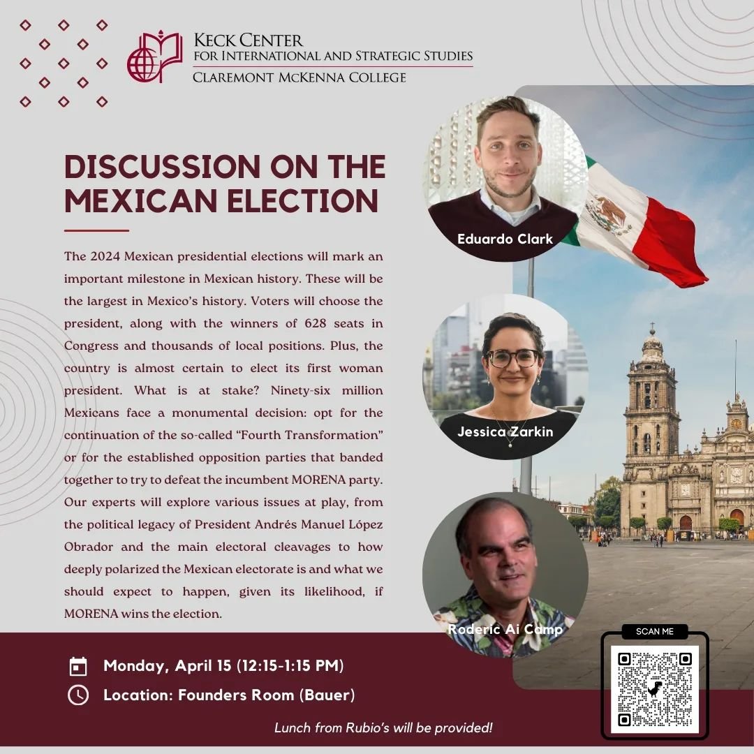 🇲🇽 Explore the impact of this pivotal moment on Mexico's future. Don't miss out on this insightful event! To sign up, please scan the QR code or use the link in bio! #2024MexicanElection