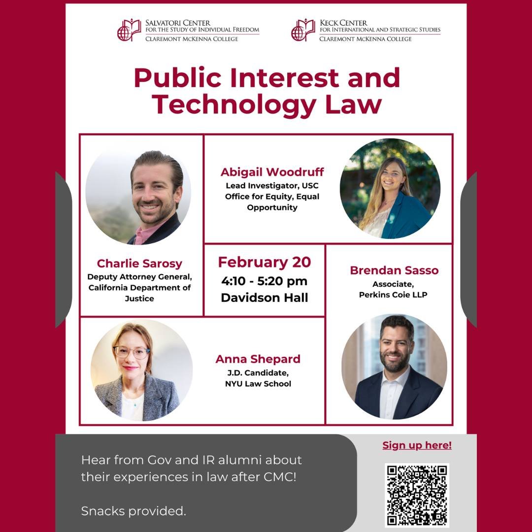 We are excited to invite you to our upcoming event, where you can hear from Gov and IR alumni about their experiences in law! Sign up using the QR code or the link from bio.