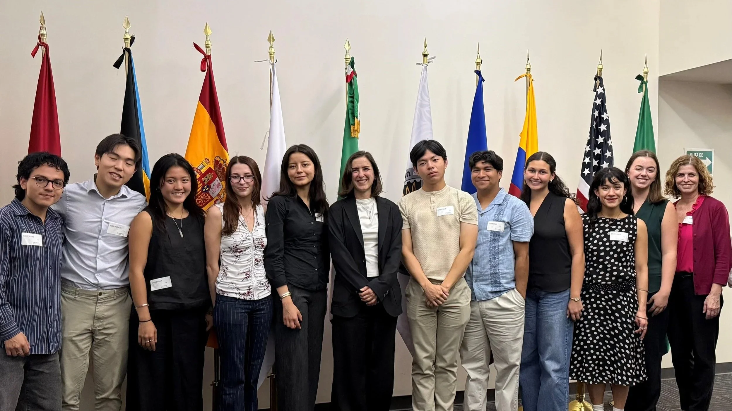 Keck Center Director Prof Hilary Appel and students with Ministry of Security Chief of Staff, Lila Petersen, during the Center's spring break study trip to Mexico City, Mexico