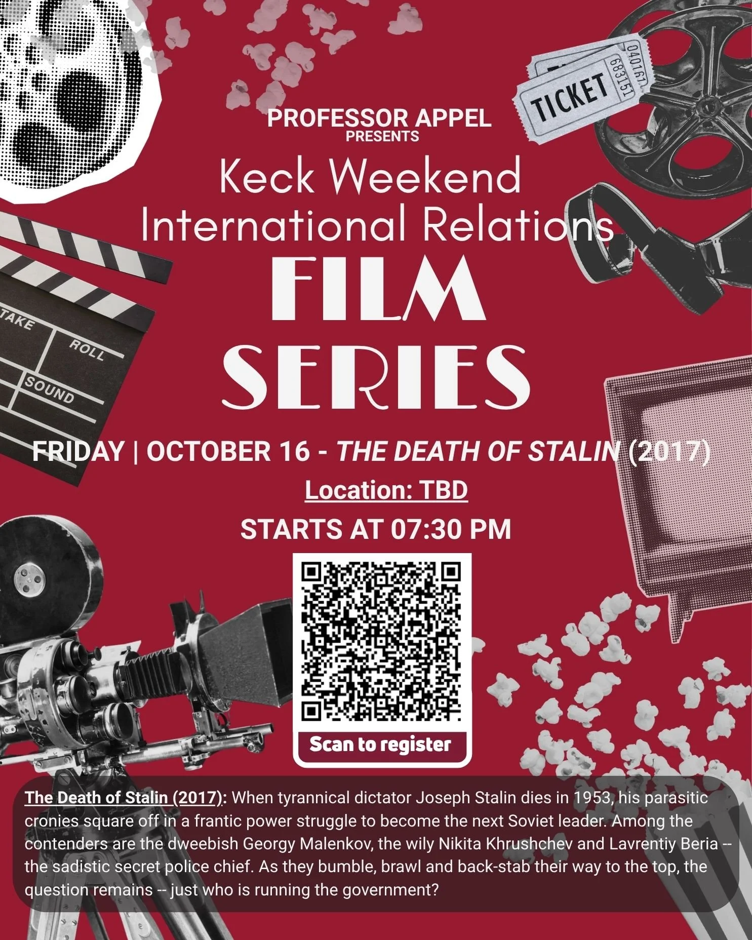 Professor Appel Presents Keck Center Weekend IR Film Series: The Death of Stalin (2017)