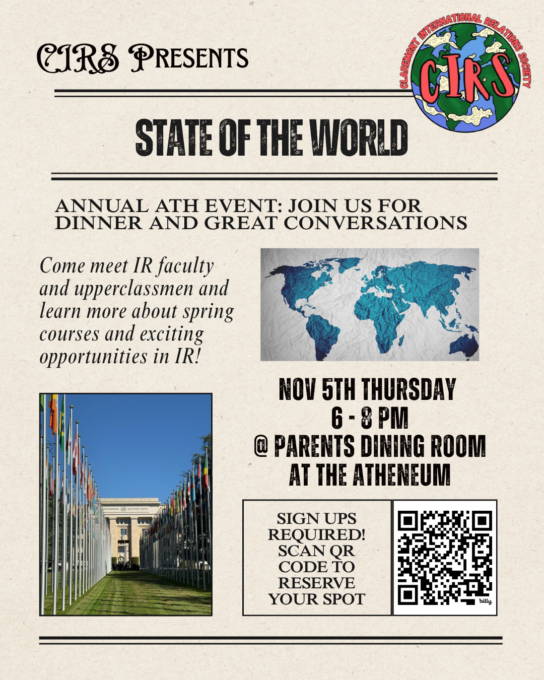 CIRS Presents: State of the World Ath Event