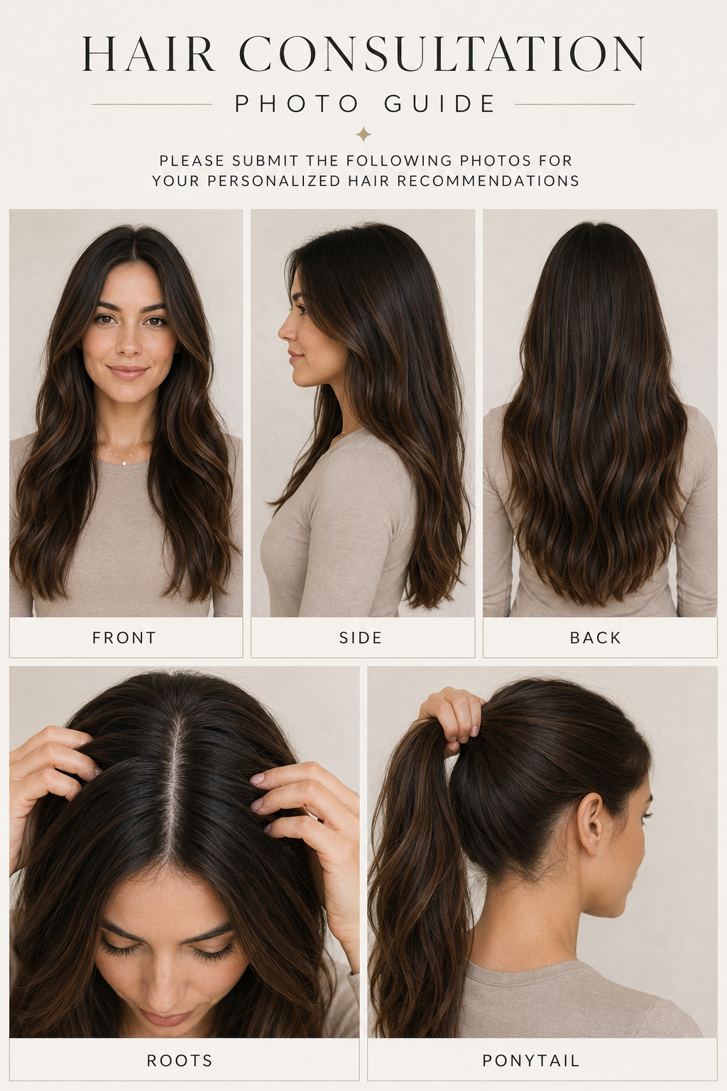 New client hair consultation with master stylist Leesa Lee in Austin, Texas
