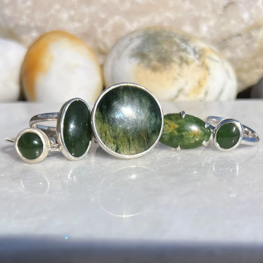 Pounamu silver Nova ring