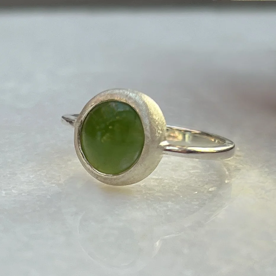 Pounamu silver Nova ring
