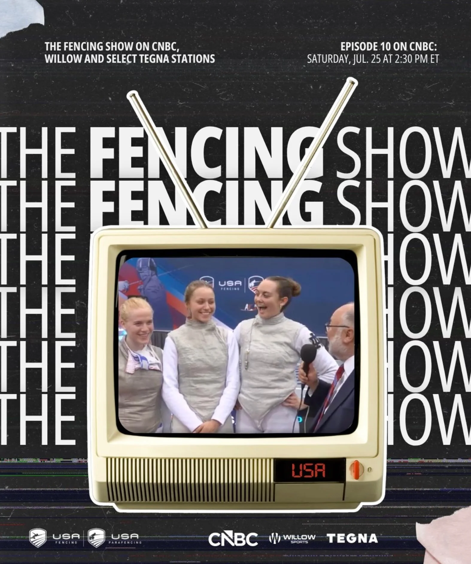 Don't miss Episode 10 of The Fencing Show on @cnbc! 🤺🤺🤺