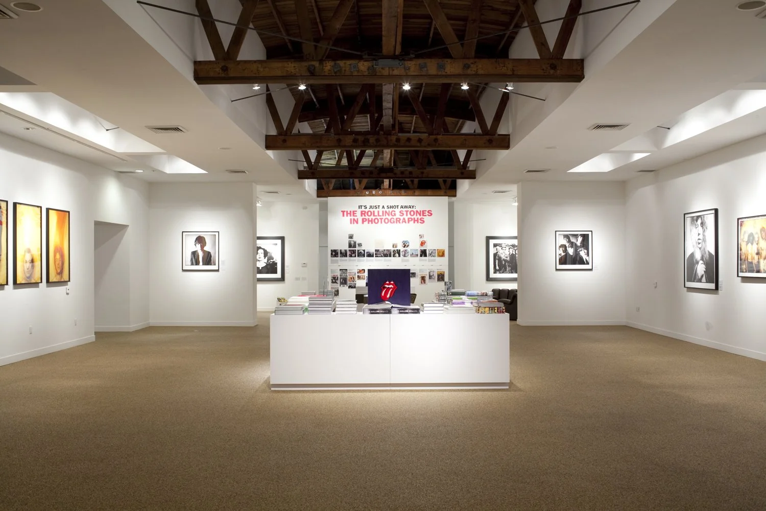 It's Just a Shot Away: The Rolling Stones in Photographs exhibition at TASCHEN Gallery Los Angeles. Installation photographs by Gregory Bojorquez.