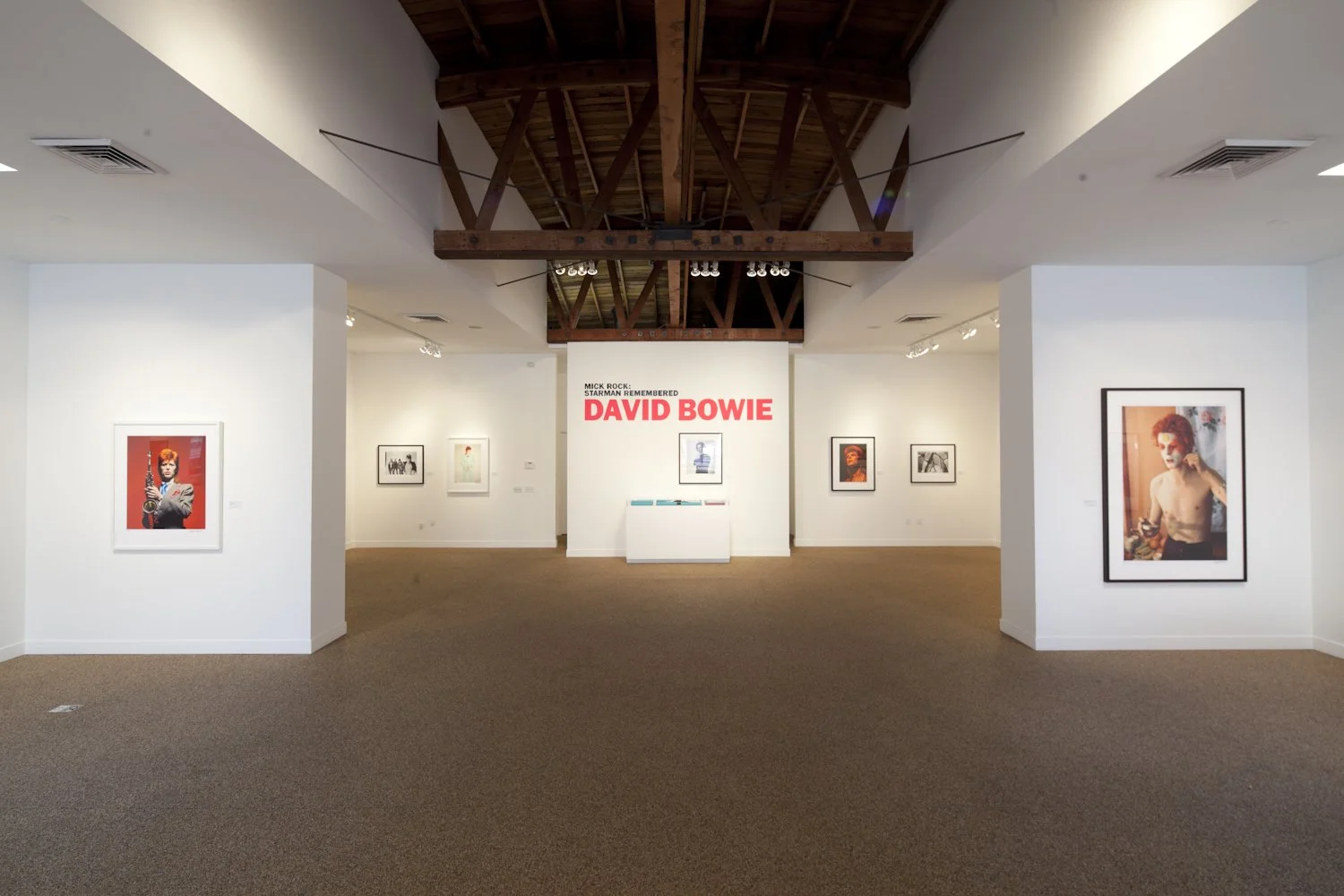 Mick Rock exhibition of David Bowie photographs at TASCHEN Gallery. Installation photographs by Gregory Bojorquez.
