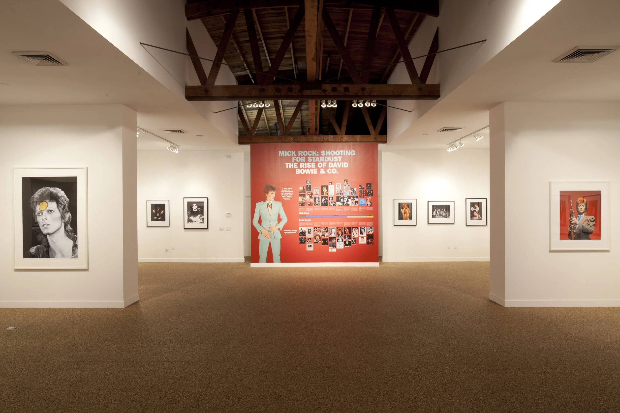 Mick Rock exhibition of David Bowie photographs at TASCHEN Gallery. Installation photographs by Gregory Bojorquez.