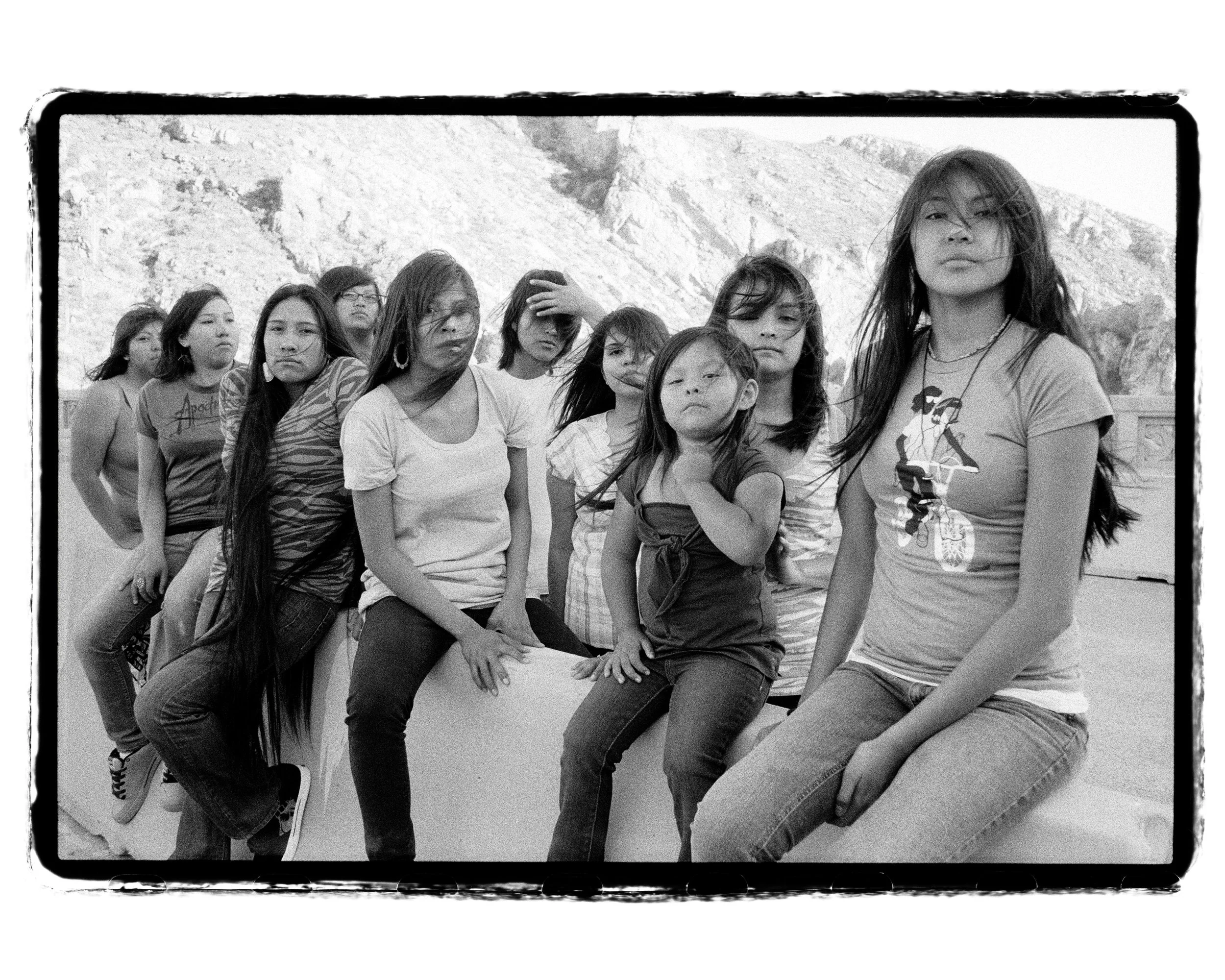 San Carlos Apache Girls, 2008 Silver Gelatin Print, Ed. of 5 plus 2 AP, 20x24 in.//Ed. of 3 plus 2 AP, 30x40 in