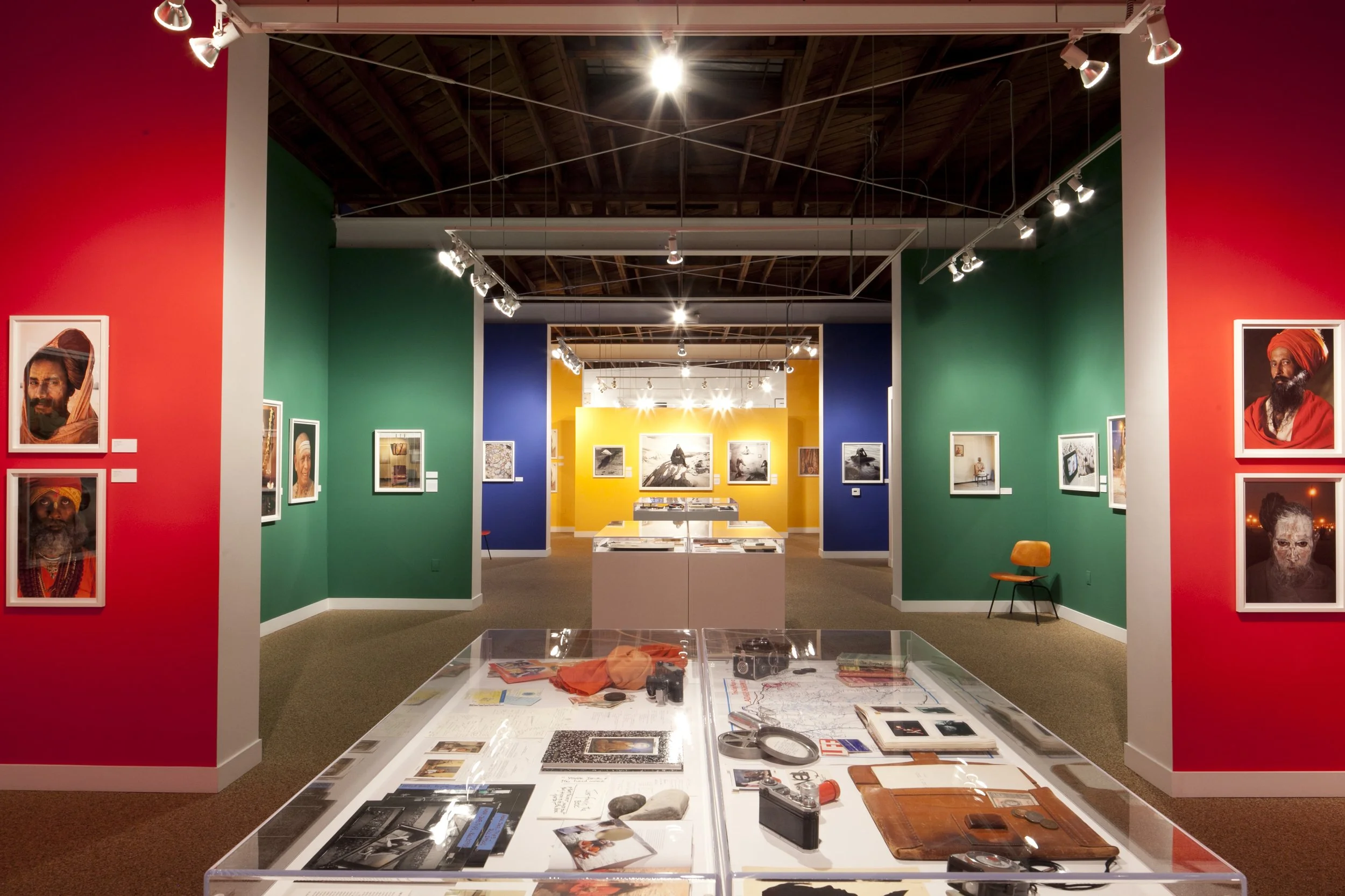 TASCHEN Gallery Los Angeles interior during Michael O'Neill's On Yoga: The Architecture of Peace exhibition. Photograph by Gregory Bojorquez.