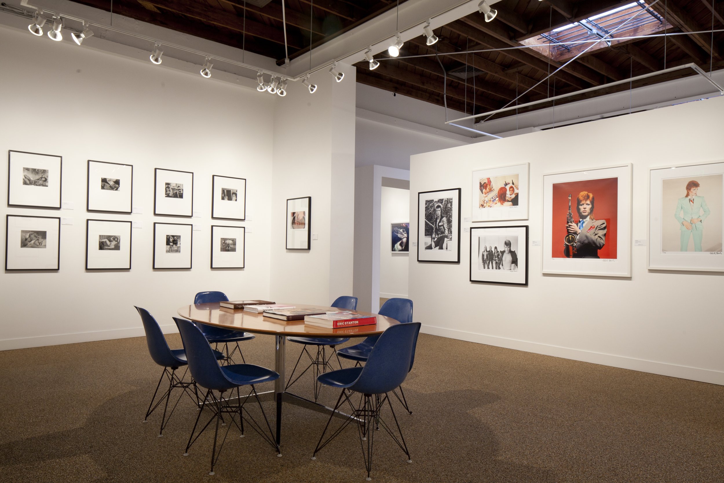 TASCHEN Gallery Los Angeles featuring David Bowie photographs by Mick Rock. Installation photographs by Gregory Bojorquez.