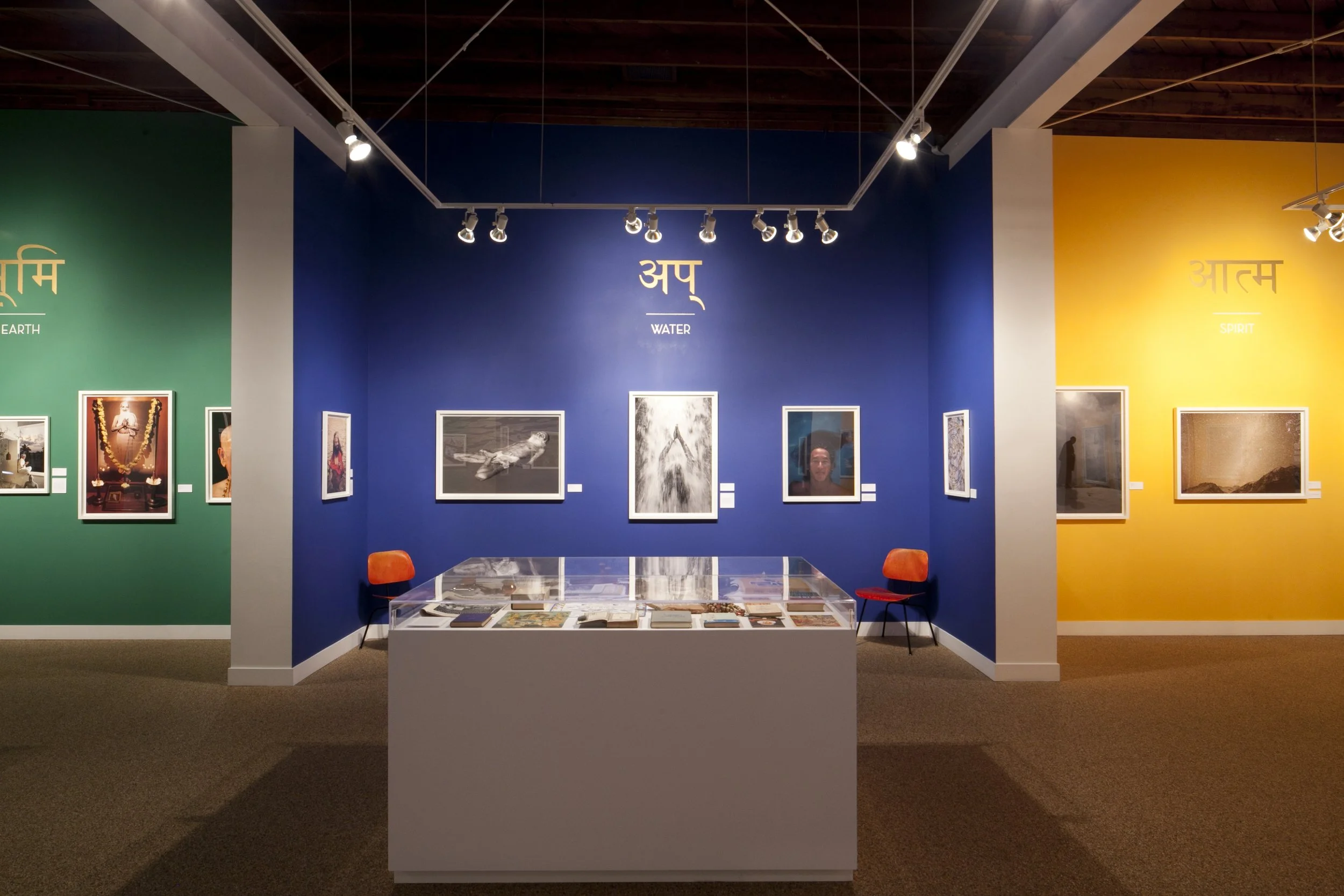 TASCHEN Gallery Los Angeles interior during Michael O'Neill's On Yoga: The Architecture of Peace exhibition. Photograph by Gregory Bojorquez.
