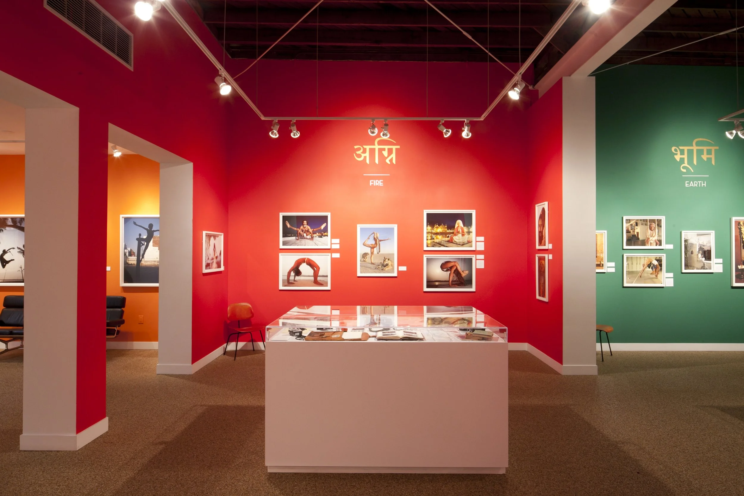 TASCHEN Gallery Los Angeles interior during Michael O'Neill's On Yoga: The Architecture of Peace exhibition. Photograph by Gregory Bojorquez.