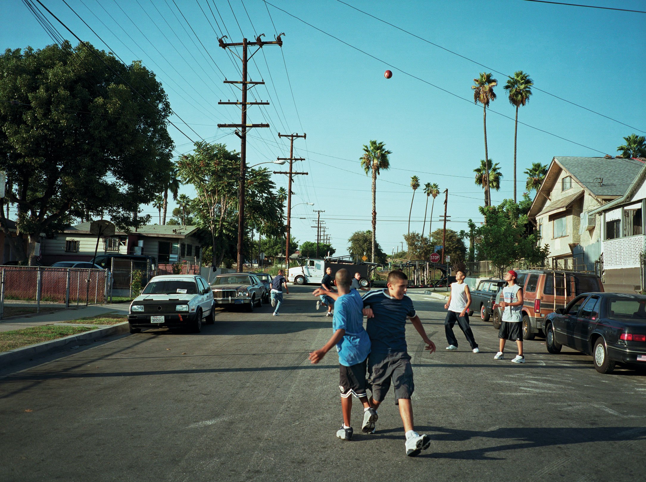 Street Football, Ditman & Eagle Street, East LA, CA 2001, Archival pigment print, Edition of 6 plus 2 AP, 24x30 in