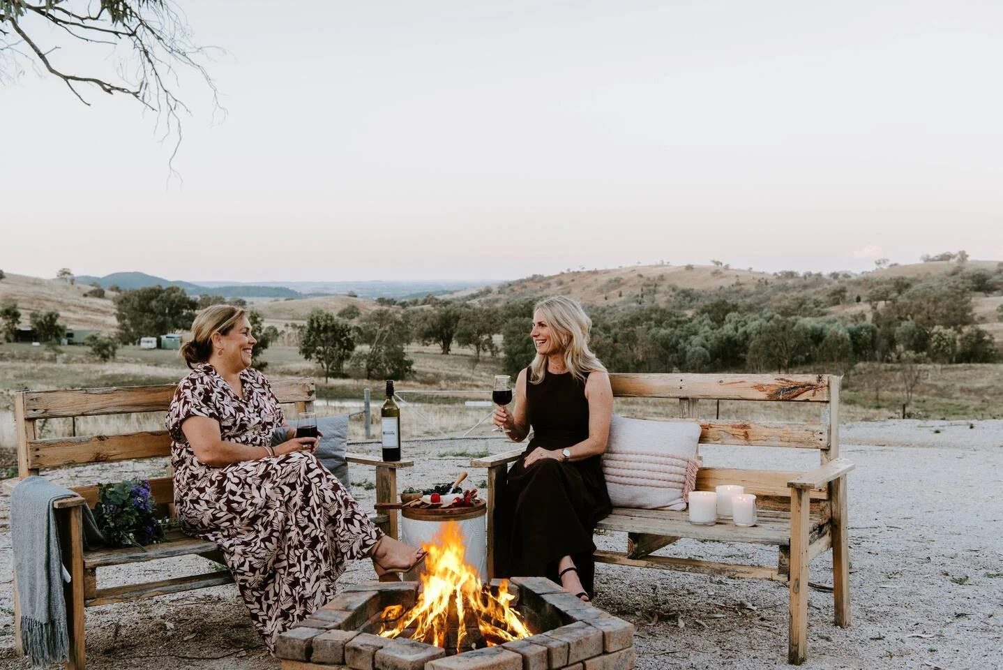 canguri mudgee accommodation fire pit