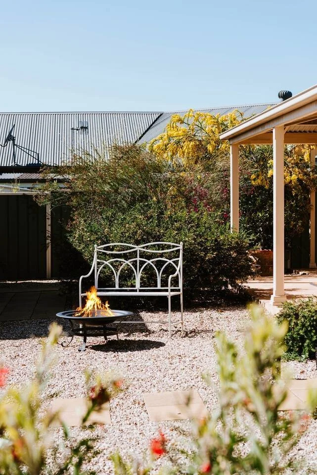Pebble Lane fire pit Mudgee accommodation