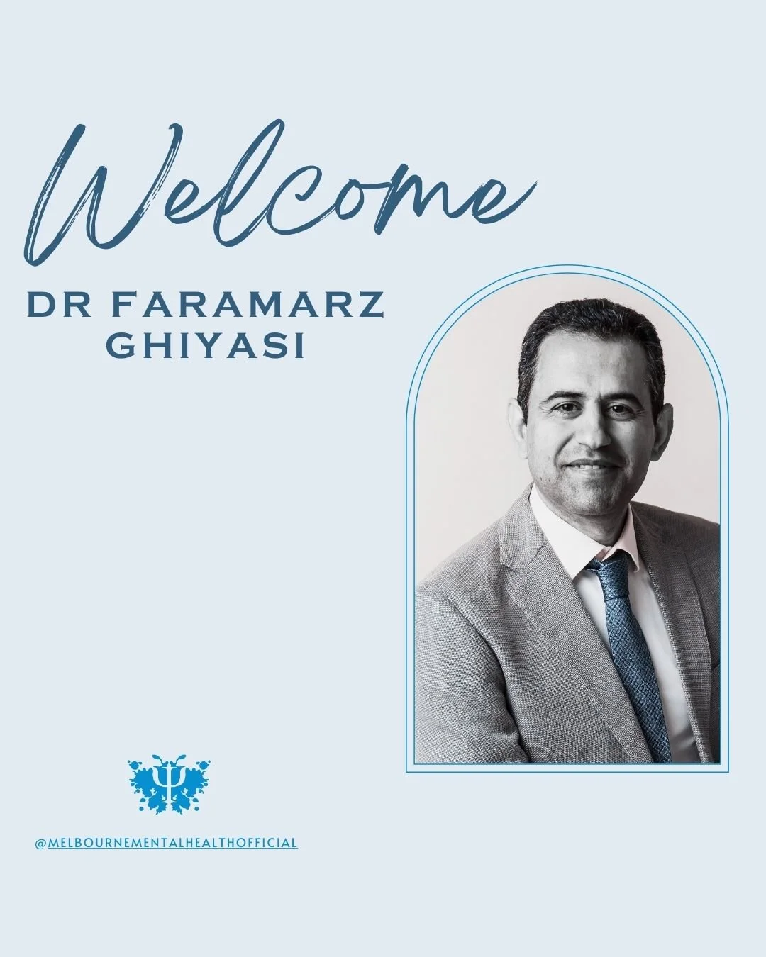 We are delighted to announce that Consultant Psychiatrist, Dr Faramarz Ghiyasi, will be starting his private practice at Melbourne Mental Health in late September.
 
Along with his depth of experience in managing a broad range of mental health presen