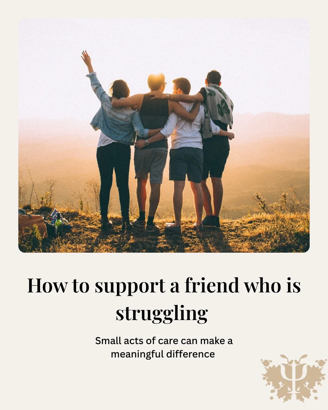 Supporting a friend does not require perfect advice. Often it begins with listening well, speaking gently, and reminding them that they do not have to hold everything by themselves.

A simple conversation, a calm check-in, or an offer to help them ta
