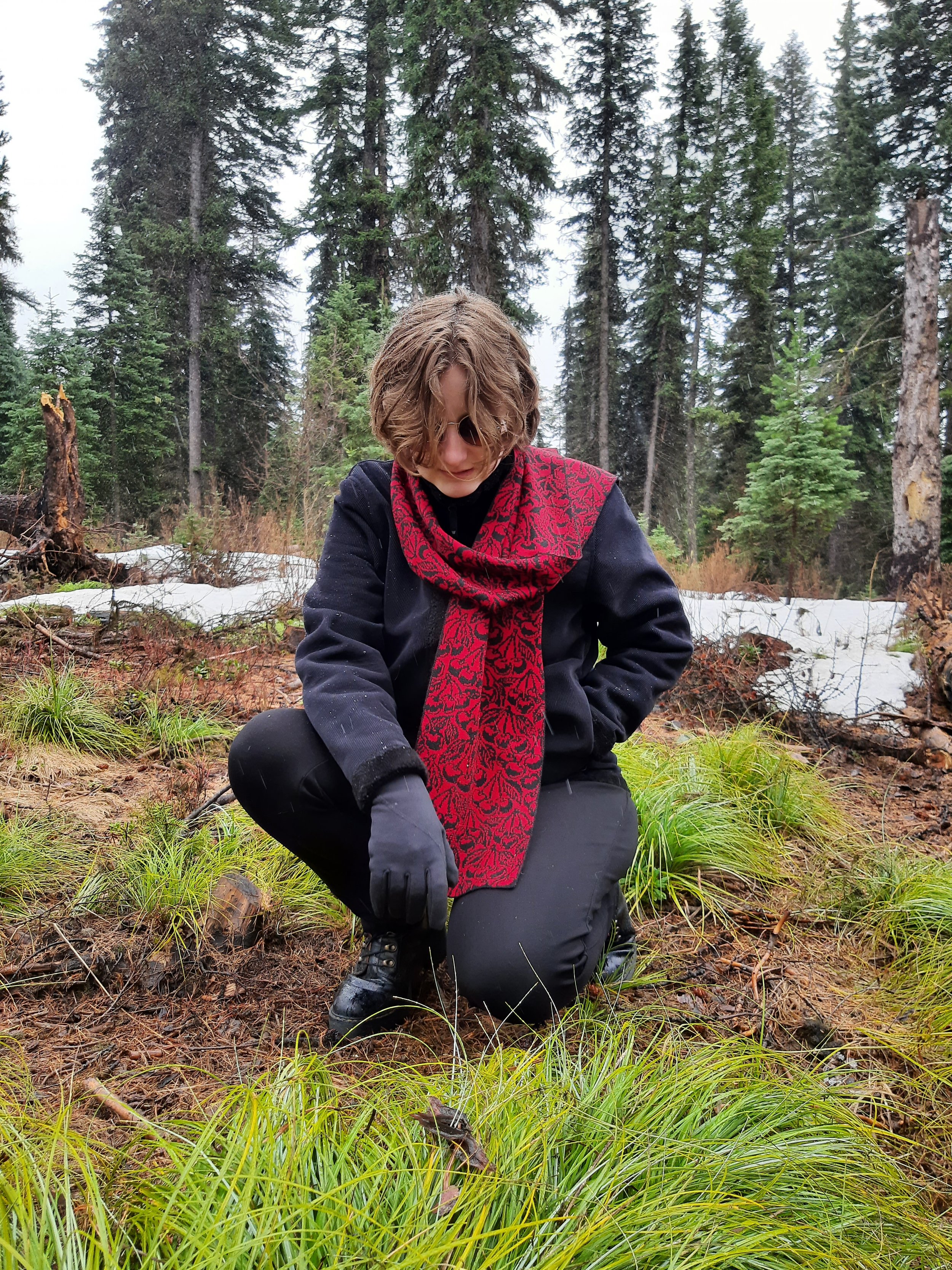 Cherry Knit Scarf