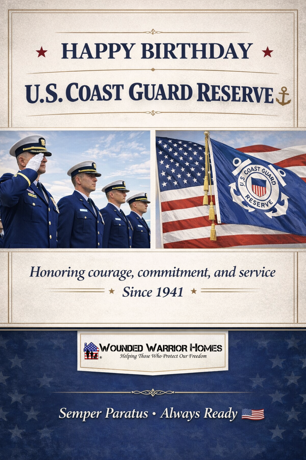Honoring the Birthday of the United States Coast Guard Reserve