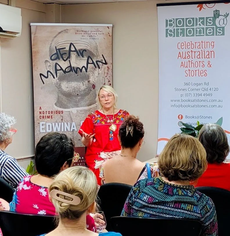 Such a treat to talk with fabulous writer and dear friend @edwinashawauthor about her new book #DearMadman yesterday at @booksstones. It was a full house with a warm &amp; engaged audience &mdash; thanks to all who came along including @amandaocwrite